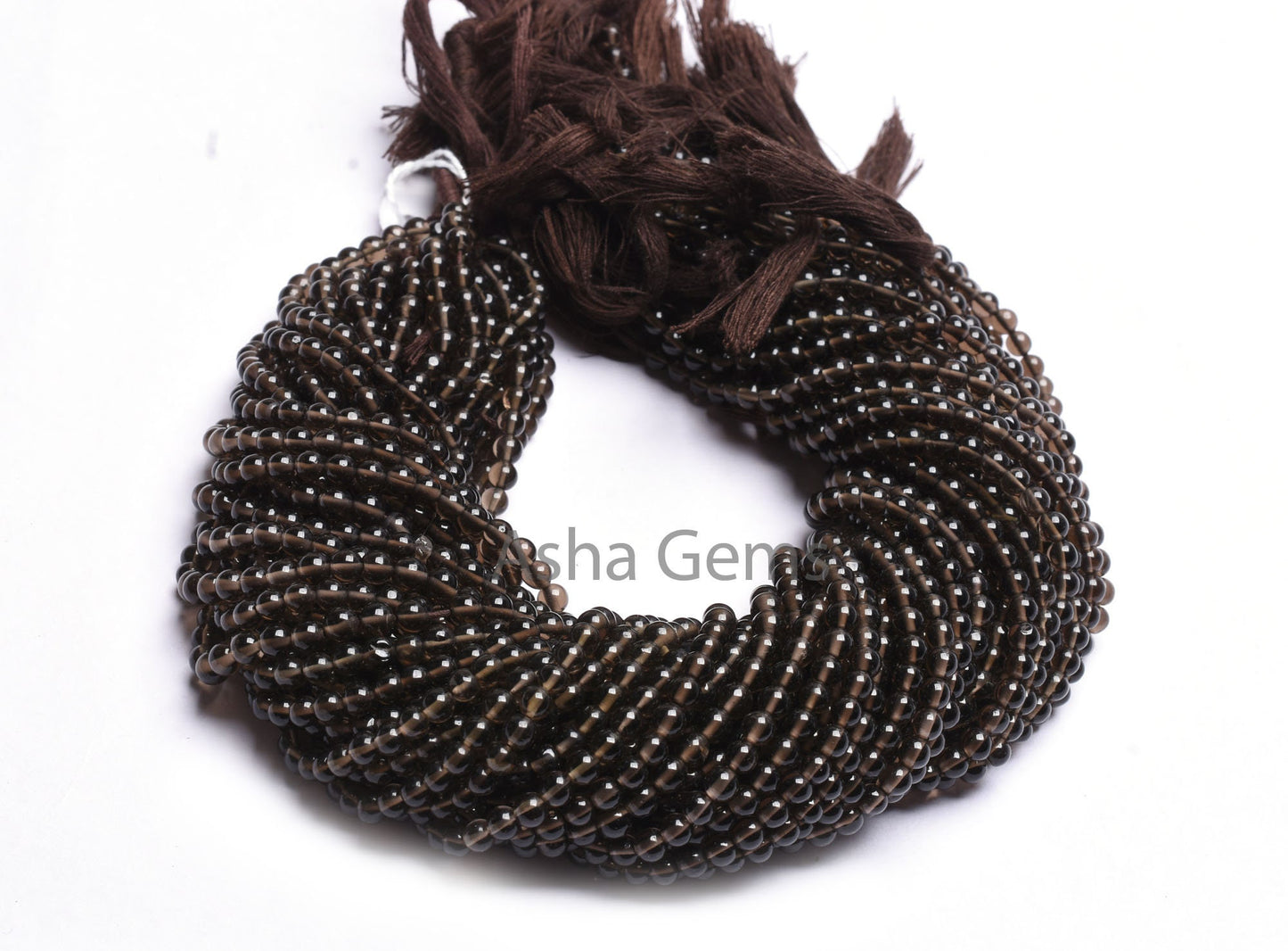 AAA Smoky Quartz Smooth Round Shape Beads,4.5-5 mm Natural Smoky Round Ball Gemstone Beads,13" Strand Smoky Beads Jewelry Making Crafts SALE