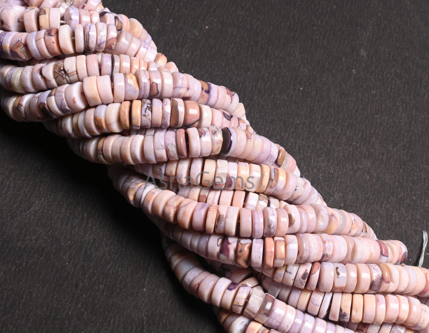 Beautiful Bio lavender Opal Smooth Heishi Tyre Beads,8 mm Shaded Opal Plain Flat Wheel Shape Gemstone Opal Beads Jewelry making Craft SALE