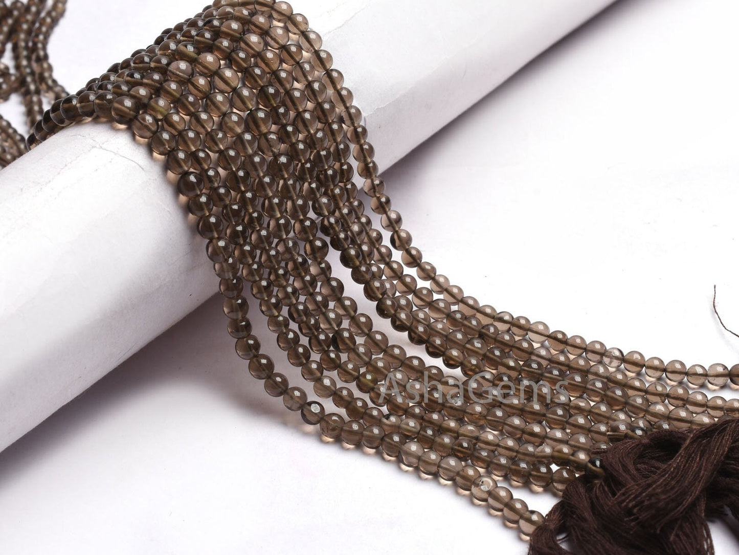 4 mm Natural Smoky Quartz Round Shape Gemstone Beads,13" Strand Fine Smoky Smooth Round Ball Beads, Smoky Beads Jewelry makings Crafts SALE