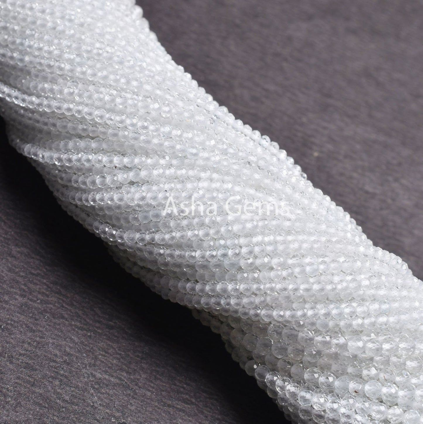 AAA Quality Natural Topaz Machine Cut Tiny Rondelle Beads,2mm,2.75 mm White Topaz Micro Cut Gemstone Beads,13" Real Topaz Bead Jewelry Craft