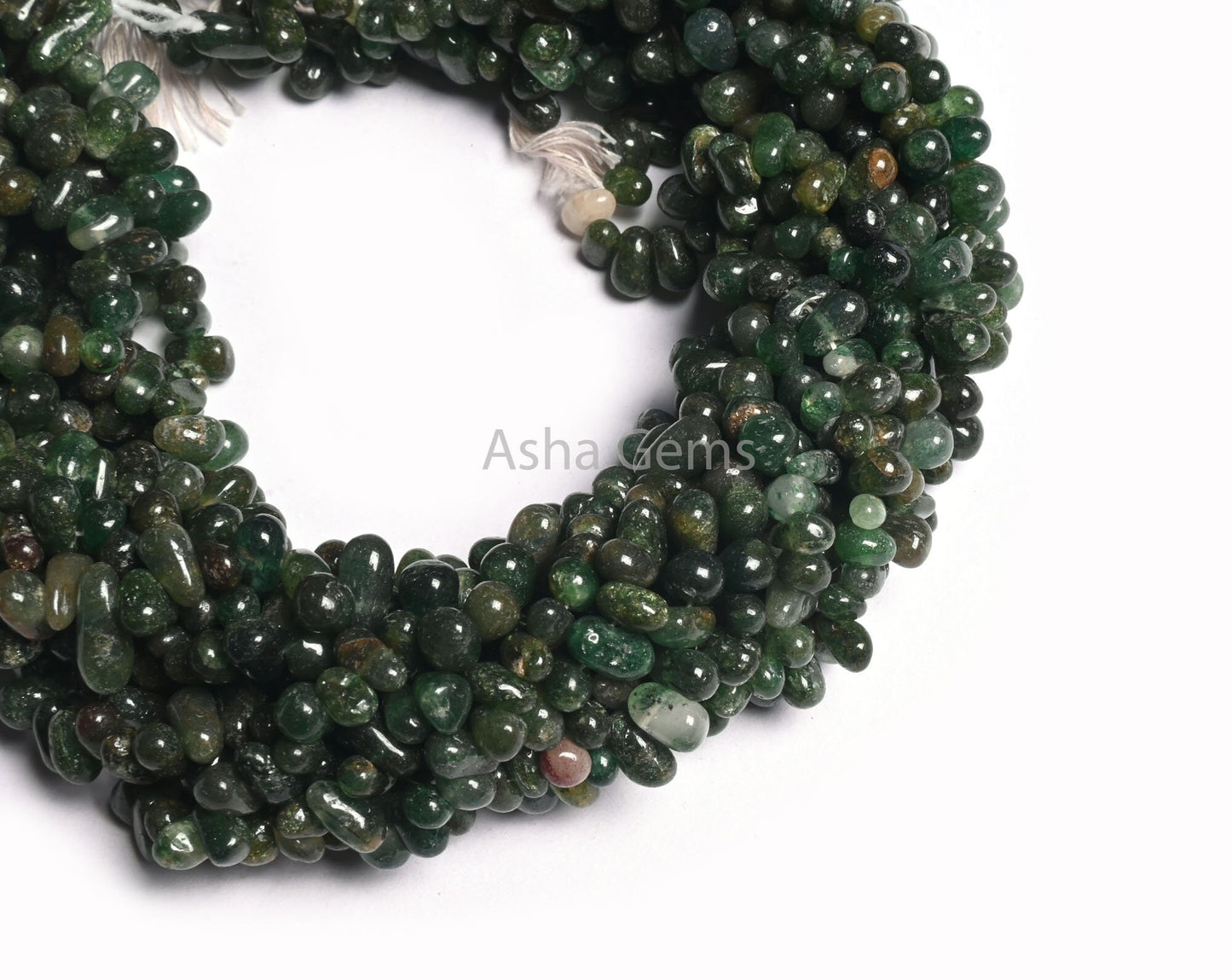 13" Strand Green Mica Margaj Smooth Uneven Drops Gemstone Beads, Natural Mica margaj Plain Handmade Teardrop Side Drill Beads Jewelry Crafts