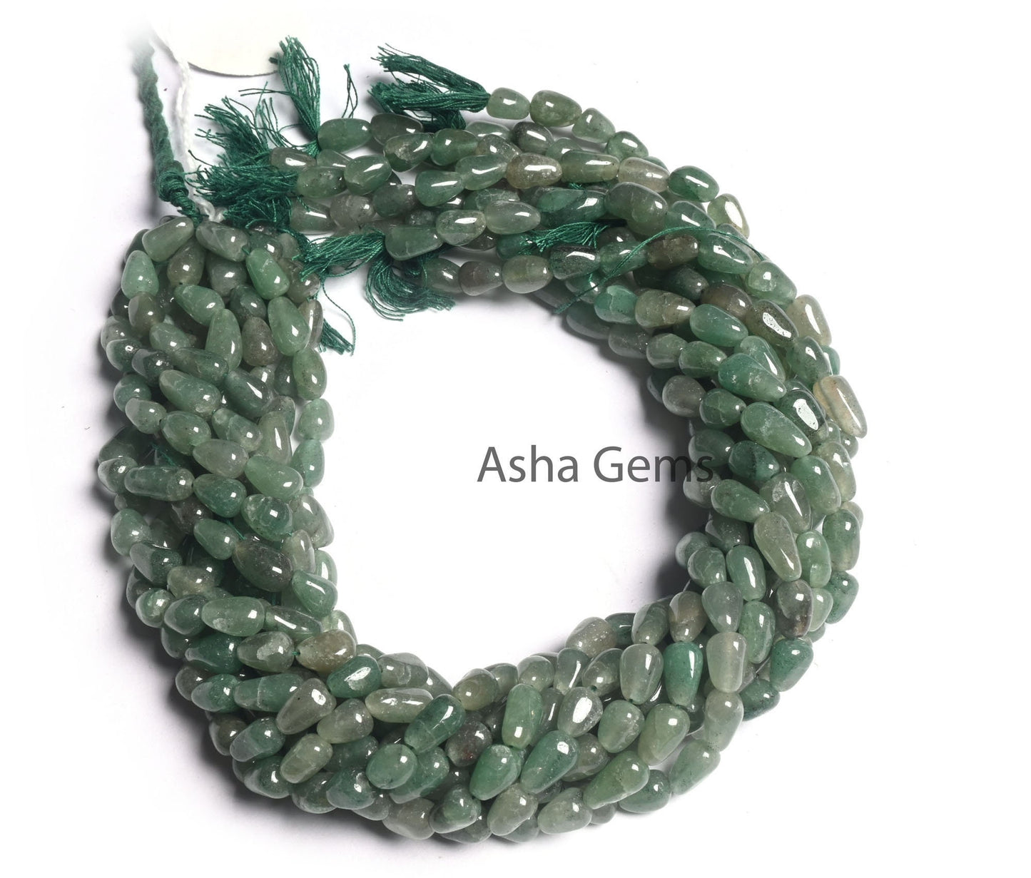 Green Aventurine Smooth Drop Shape Handmade Gemstone Beads,13" Strand Shaded Green Margaj Uneven Teardrop Straight Drill Beads Jewelry SALE