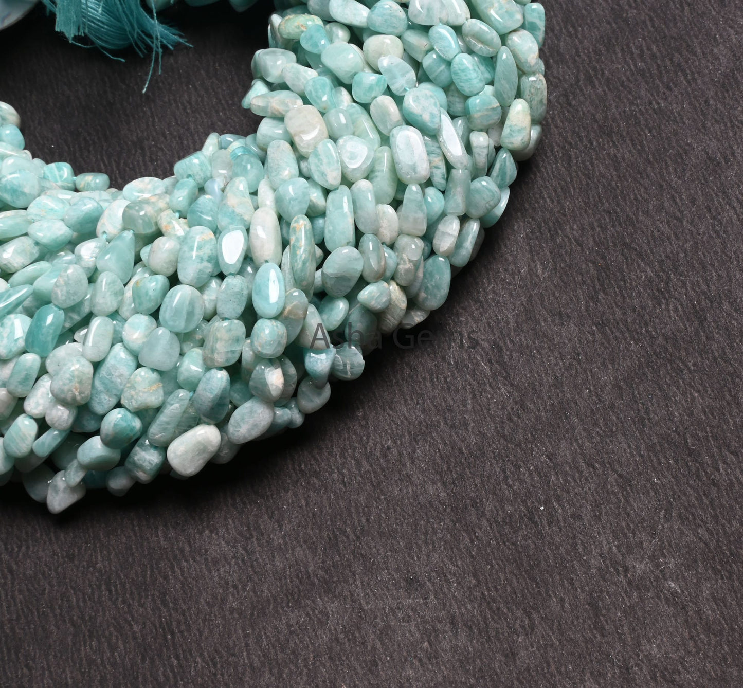 Natural Blue Amazonite Smooth Tiny Nugget Gemstone Loose Beads, Fine Amazonite Handmade Uneven Tumble Shape Straight Drill Bead Jewelry SALE