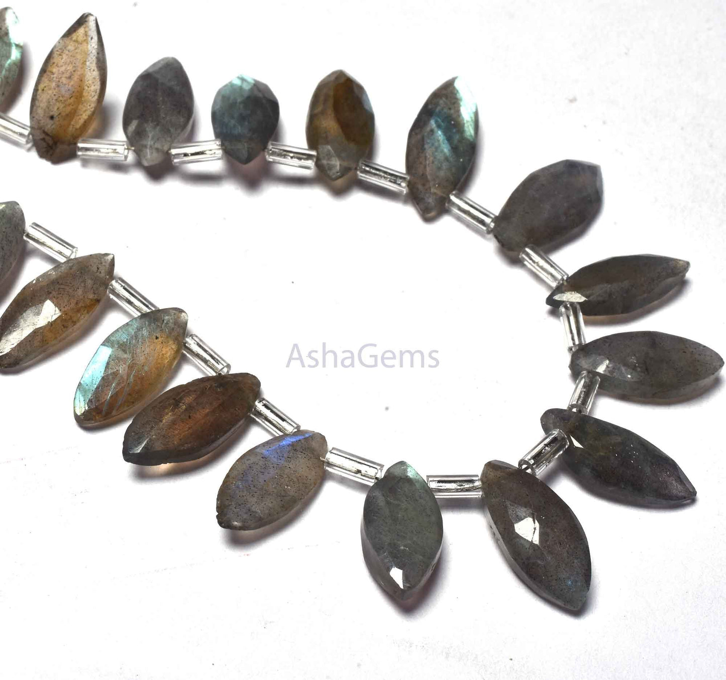 Beautiful Labradorite Marquise Shape Gemstone loose Beads, natural Flash Labradorite Faceted Marquise Briolette Blue Fire Black Rainbow Bead