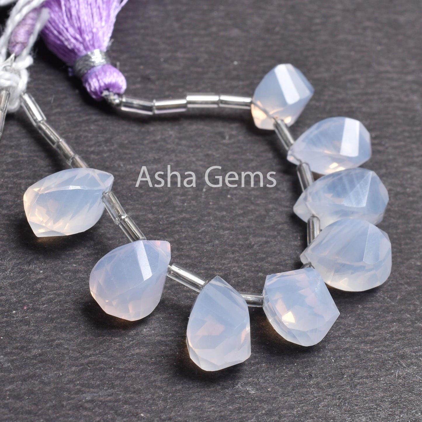 Beautiful Light Purple Lavender Quartz fancy Twisted Drop Faceted Beads, AAA Natural Lavender Quartz Teardrop Side Drill Gemstone Bead Craft