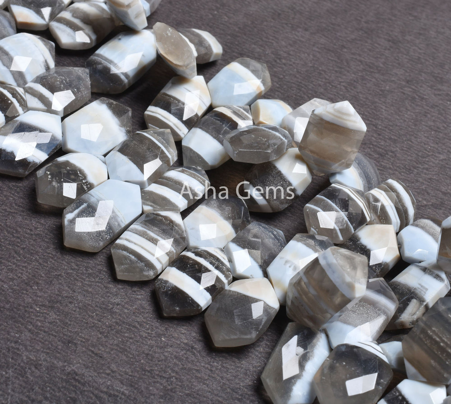 Beautiful Blue Boulder Opal Faceted Fancy Shape Beads,10-20 mm Boulder Blue Opal Both Side Pointed Fancy Briolette Beads Jewelry Making SALE