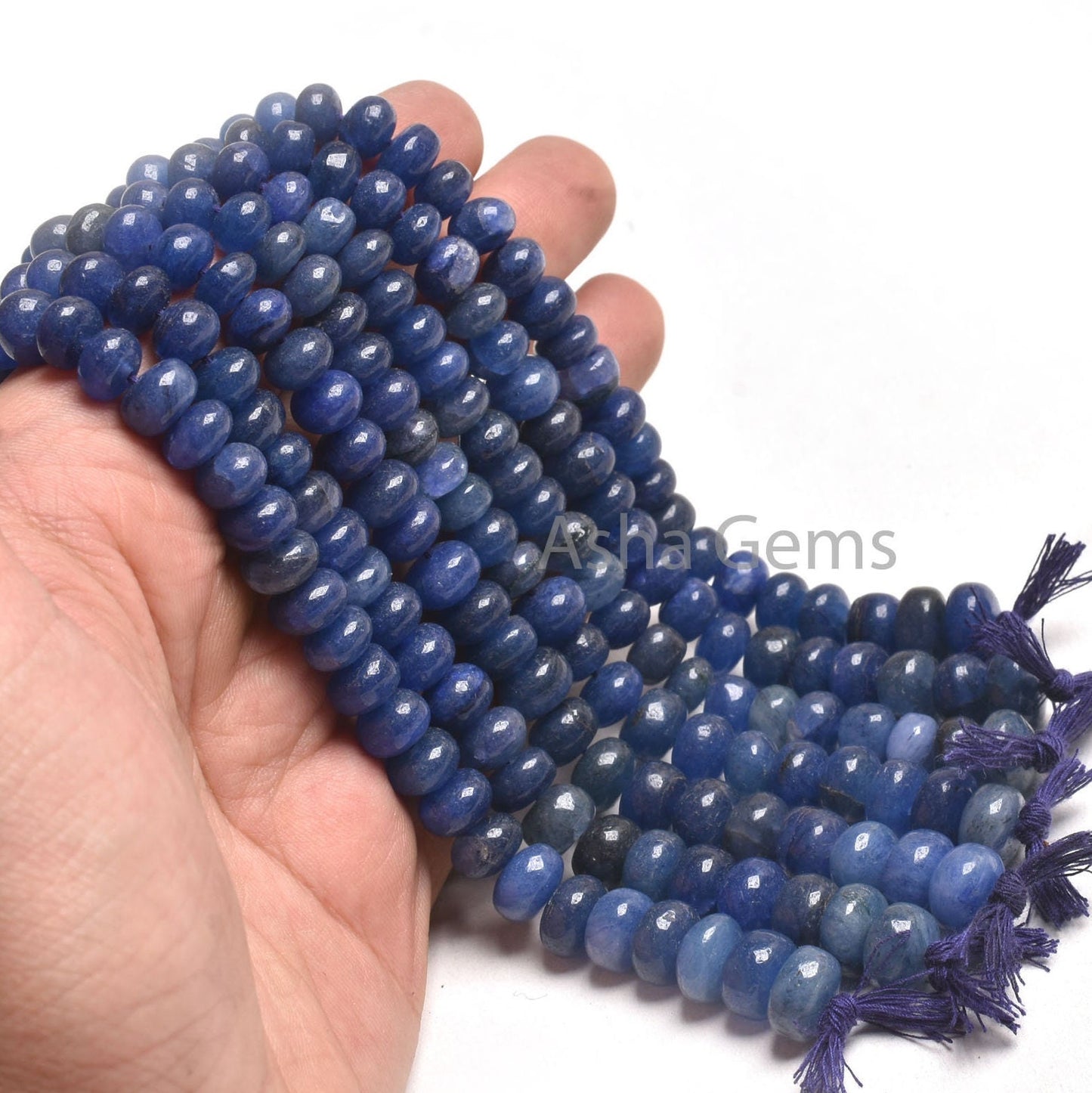 Fine Blue Tanzanite Smooth Gemstone Loose Beads, Tanzanite Plain Handmade Rondelle Shape Beads TZ, Tanzanite Beads For Jewelry Making Craft