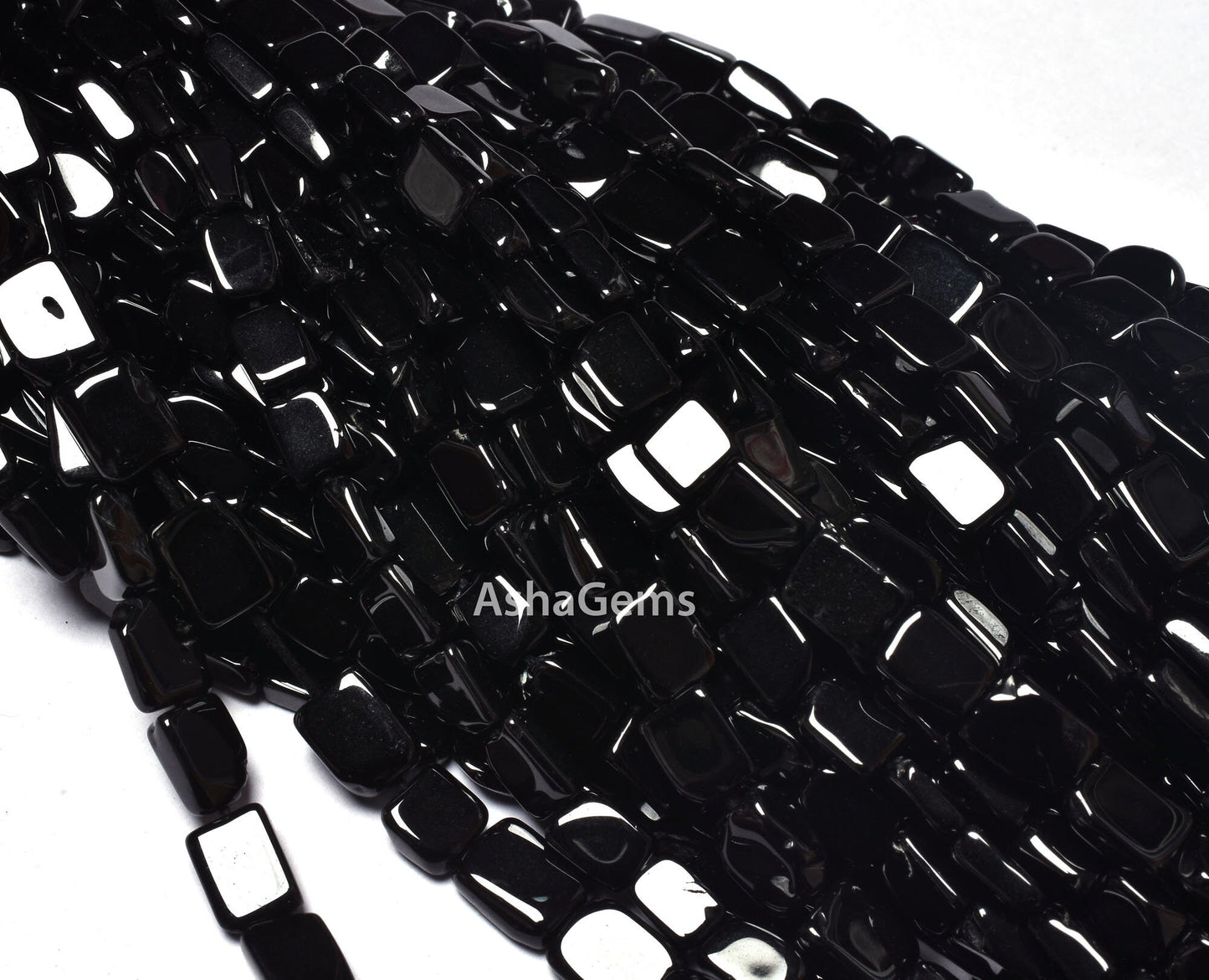 13" Strand Natural Black Spinal Smooth Uneven Rectangle Shape Gemstone Beads,Spinal Handmade Beads,Black spinal Gemstone Jewelry Making SALE