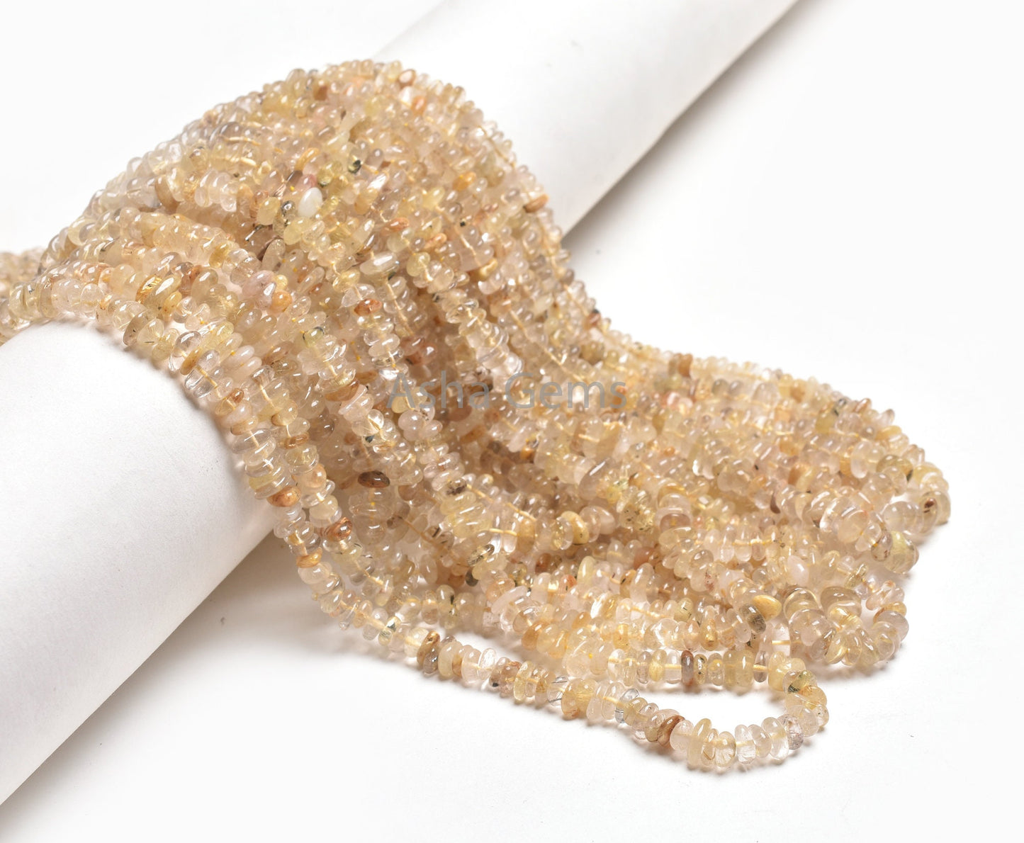 Beautiful Golden Rutile Smooth Uncut Chip Beads, Natural Rutile Uneven Rough Polish Gemstone Beads Uncut Chip Fine Yellow rutile Bead SALE