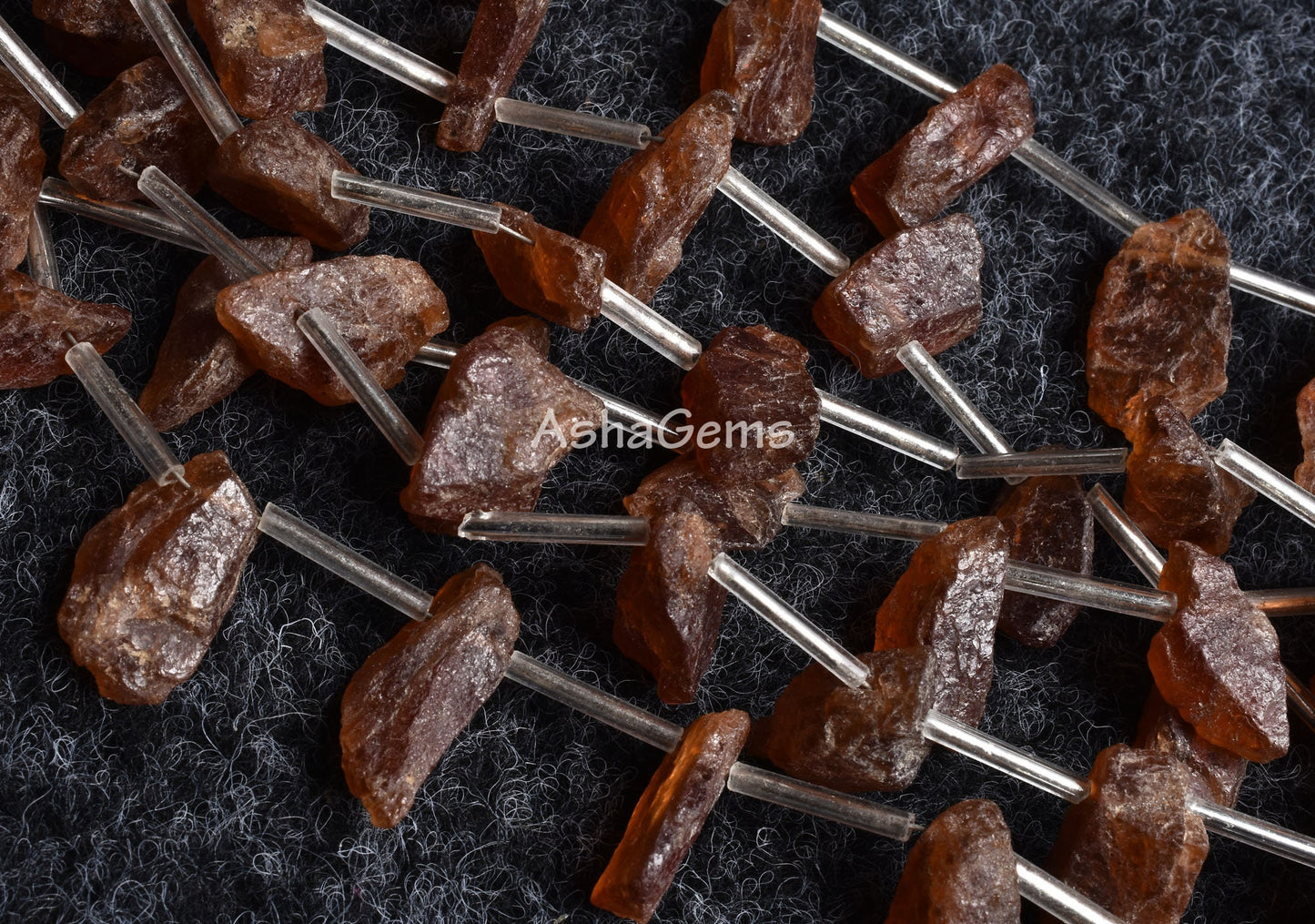 Beautiful Brown Hessonite Uneven Shape Rough Unpolish Beads, Natural Hessonite Garnet raw Long Stick Gemstone Beads Mineral, Healing Crystal