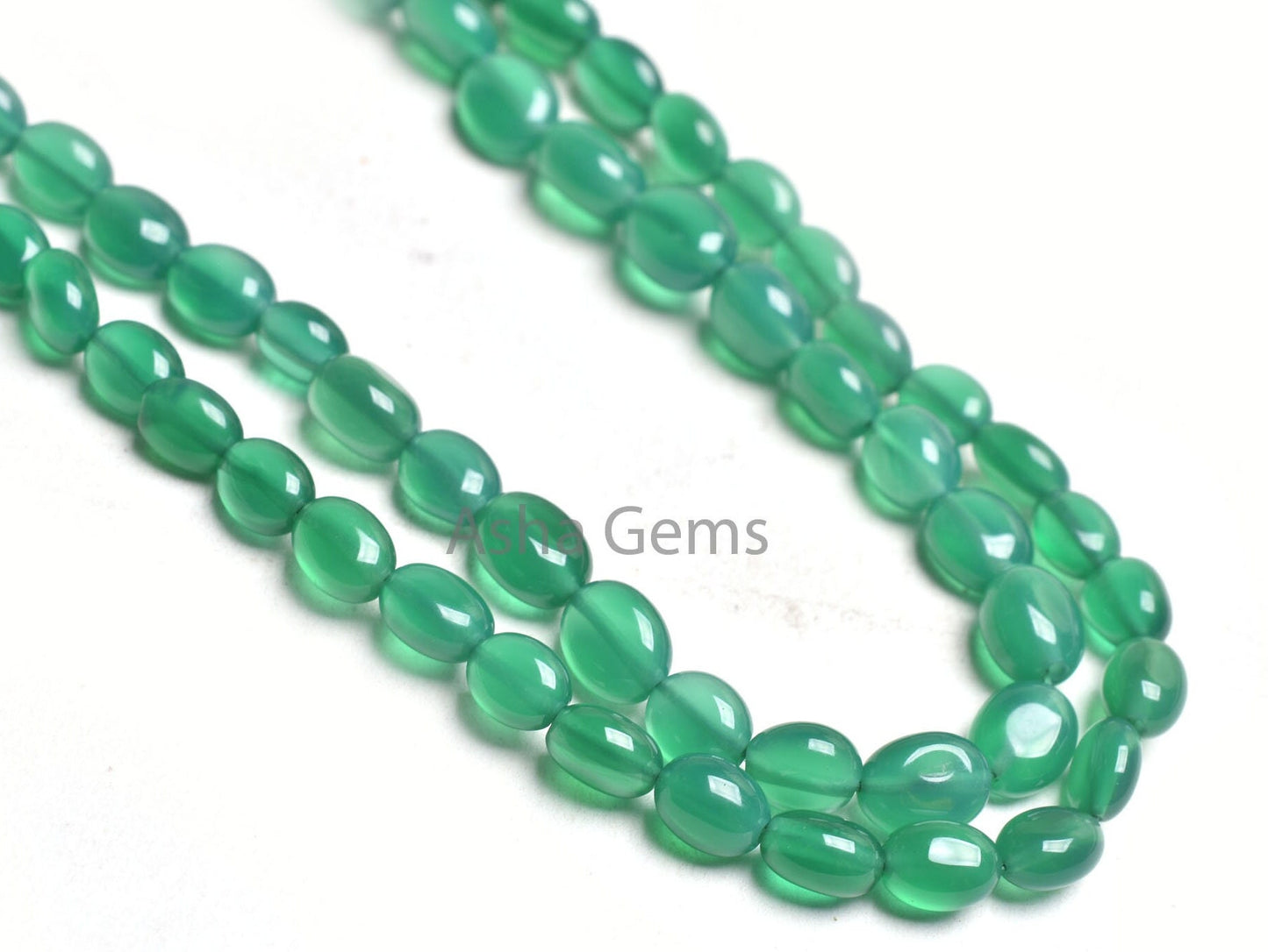 AAA Green Onyx Smooth Oval Shape Beads, Beautiful Green Onyx Oval Beads,12.5" Strand Onyx Handmade Gemstone Beads Loose Onyx Beads, Jewelry