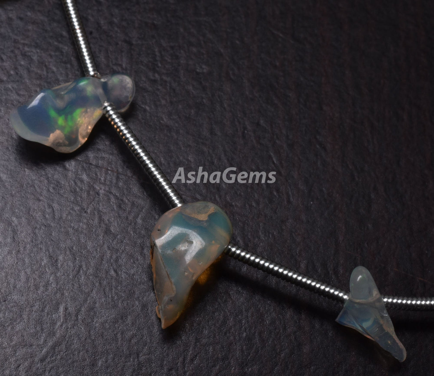 Rainbow Fire Ethiopian Opal Untreated Beads, 23Carat Beautiful Flashy Fire Opal Rough Nuggets Beads, Rock Mineral Opal Loose Gemstone Beads