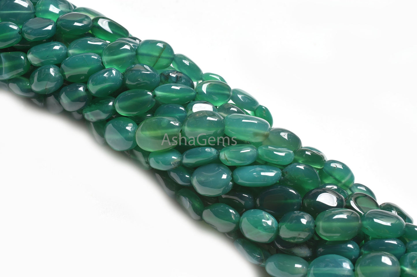 Green Onyx Smooth Oval Gemstone Loose Beads, Beautiful Onyx Plain Handmade Uneven Nugget Oval Straight Drill Beads, Onyx Beads Jewelry Craft