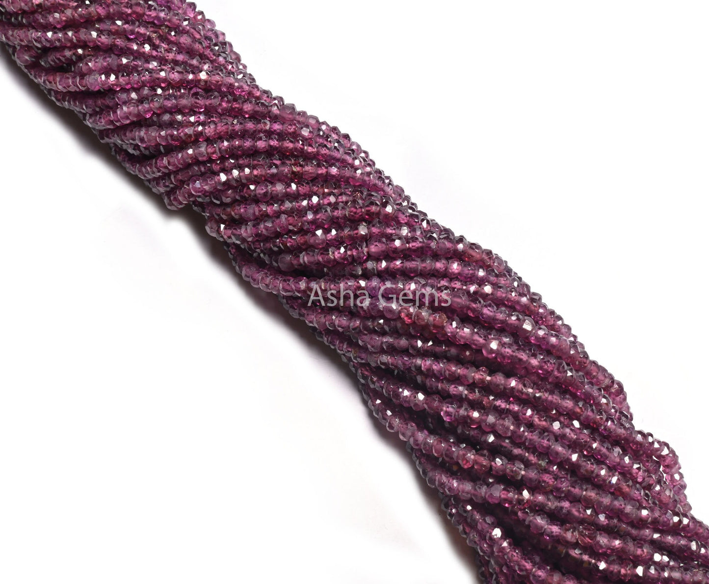 Beautiful Rhodolite Garnet Faceted Gemstone Beads, natural Garnet Indian machine Cut Rondelle Beads,13"Strand Pink Garnet Bead Jewelry Craft