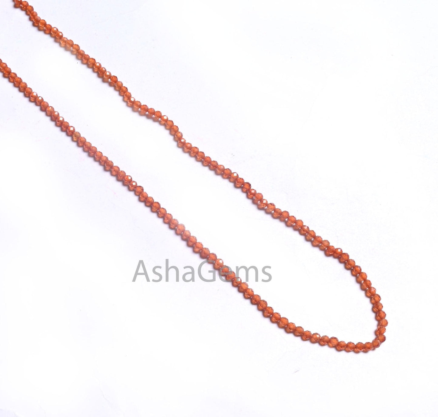 2.4mm Natural Brown Hessonite Garnet Faceted Rondelle Shape Gemstone beads Authentic Hessonite, Brown Garnet Micro Faceted tiny Bead Jewelry