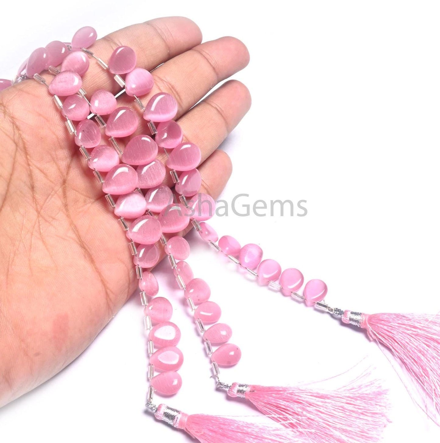 Beautiful Pink Monalisa Smooth Pears Shape Beads, Fine Monalisa Smooth Teardrop Handmade Side Drill Monalisa Beads Jewelry Making Craft SALE