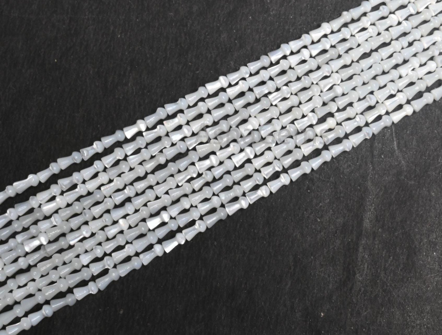 Beautiful Mother Of Pearl Fancy Mushroom Shape Gemstone Loose Beads,4-7.5 mm Natural Iridescent White MOP Shell Smooth Beads Jewelry makings