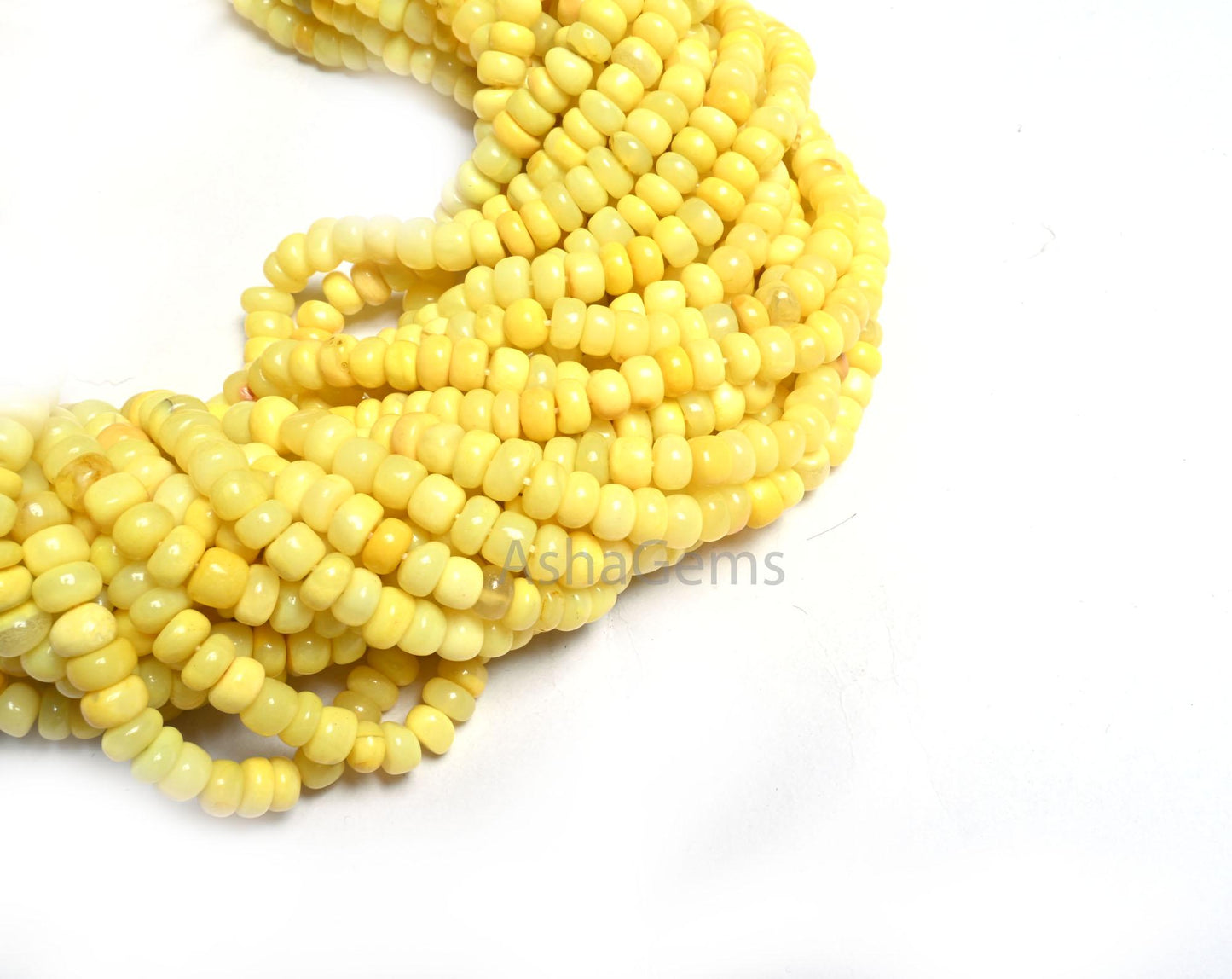 Beautiful Yellow Opal smooth Gemstone beads, Yellow opal Plain Handmade Uneven rondelle tiny Rondelle shape gemstone bead jewelry Craft SALE