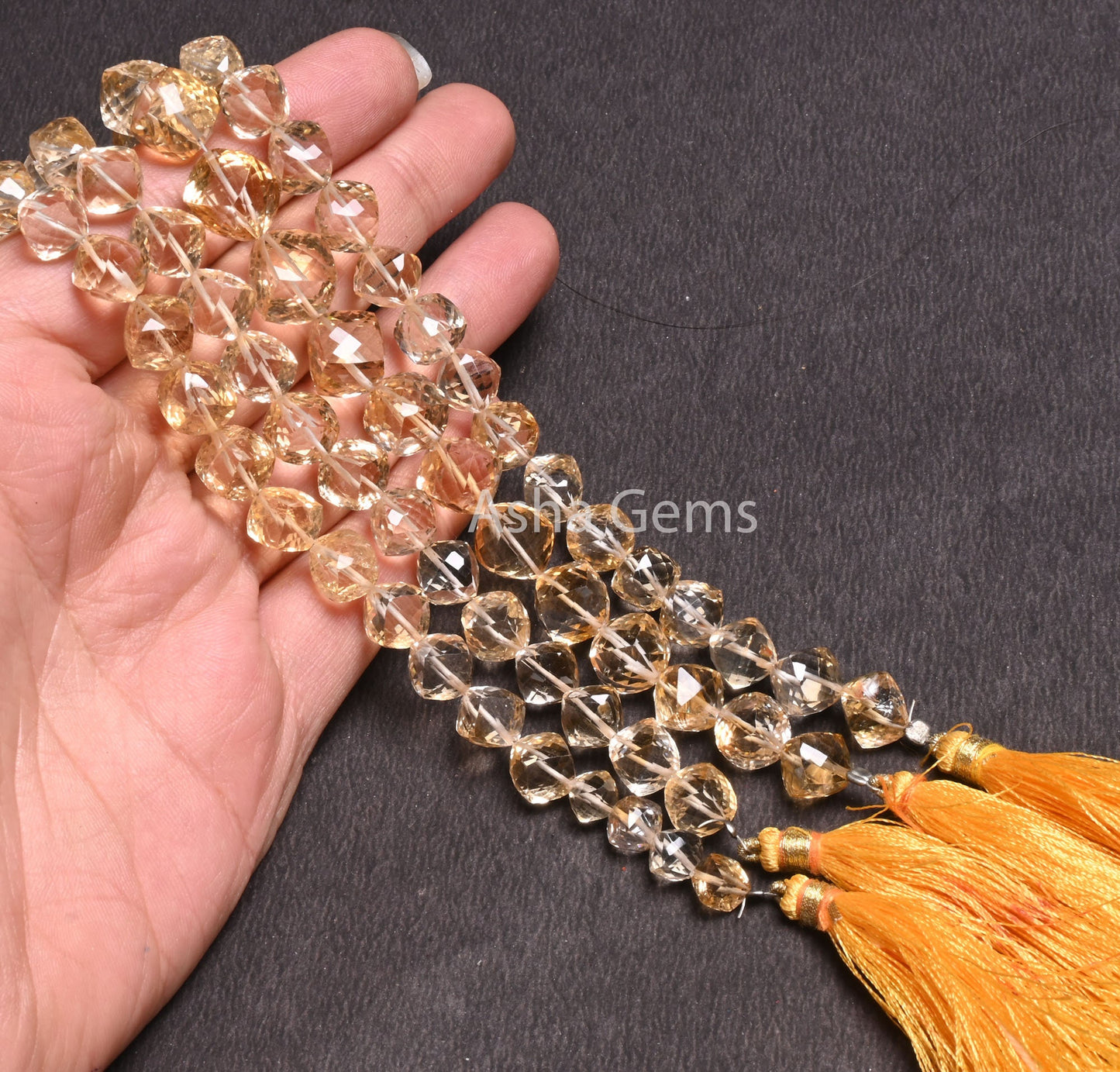 Natural Yellow Citrine Cube Box faceted Beads,8" Fine Quality Citrine Fancy oblique drill Cube Gemstone Beads, Citrine Quartz Beads Jewelry (AG 18542)