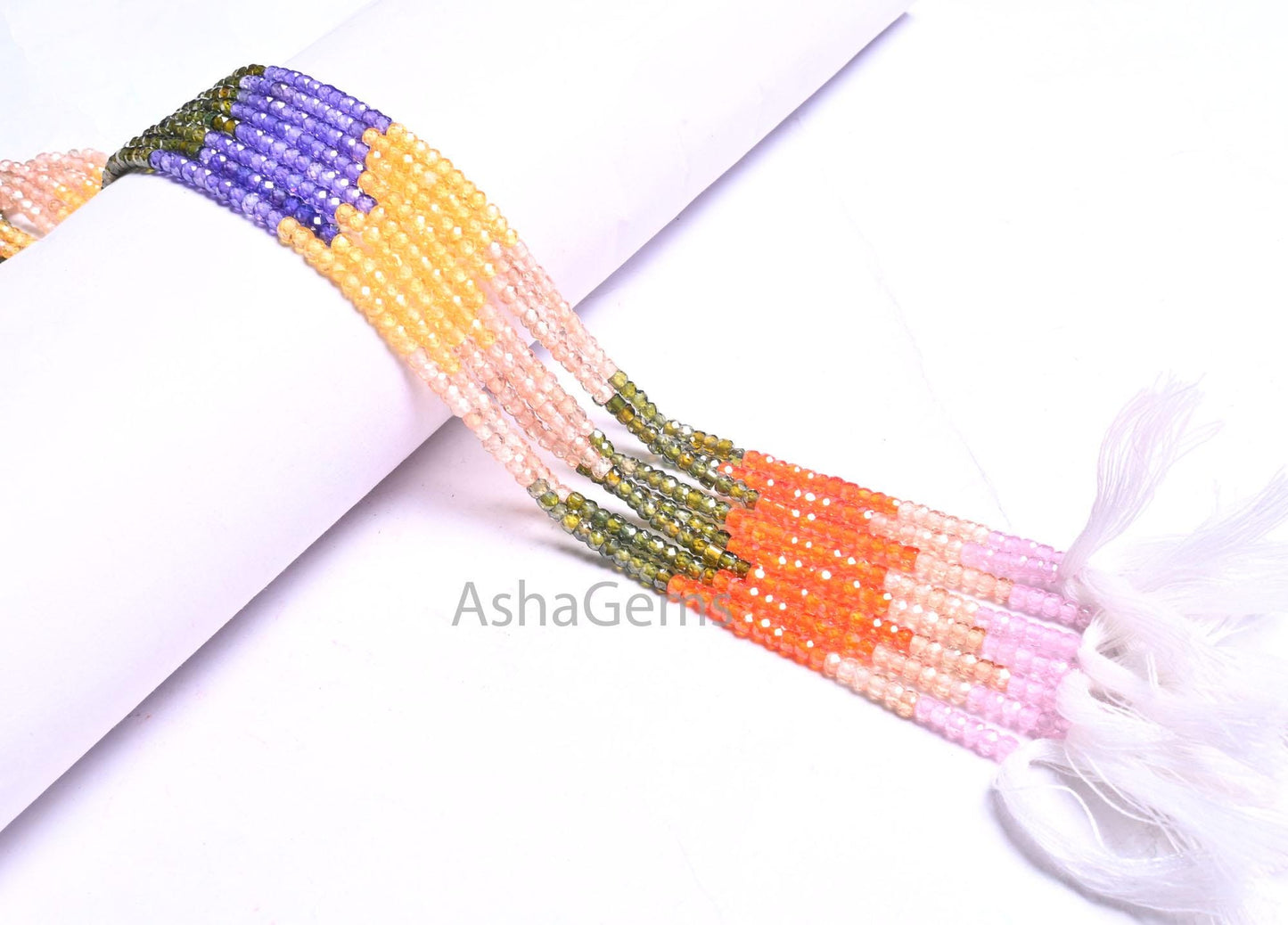 3.2mm AAA Quality Shaded Multi Color Zircon Rondelle Faceted Beads,13"Cubic Zircon Micro Cut Faceted Zircon Bead Necklace Jewelry Craft SALE