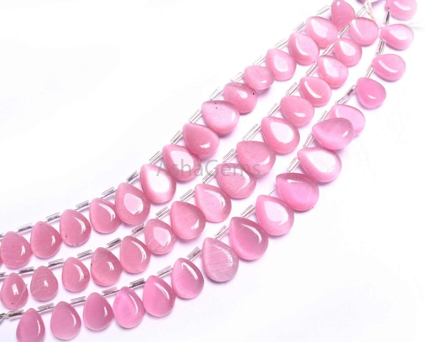 Beautiful Pink Monalisa Smooth Pears Shape Beads, Fine Monalisa Smooth Teardrop Handmade Side Drill Monalisa Beads Jewelry Making Craft SALE