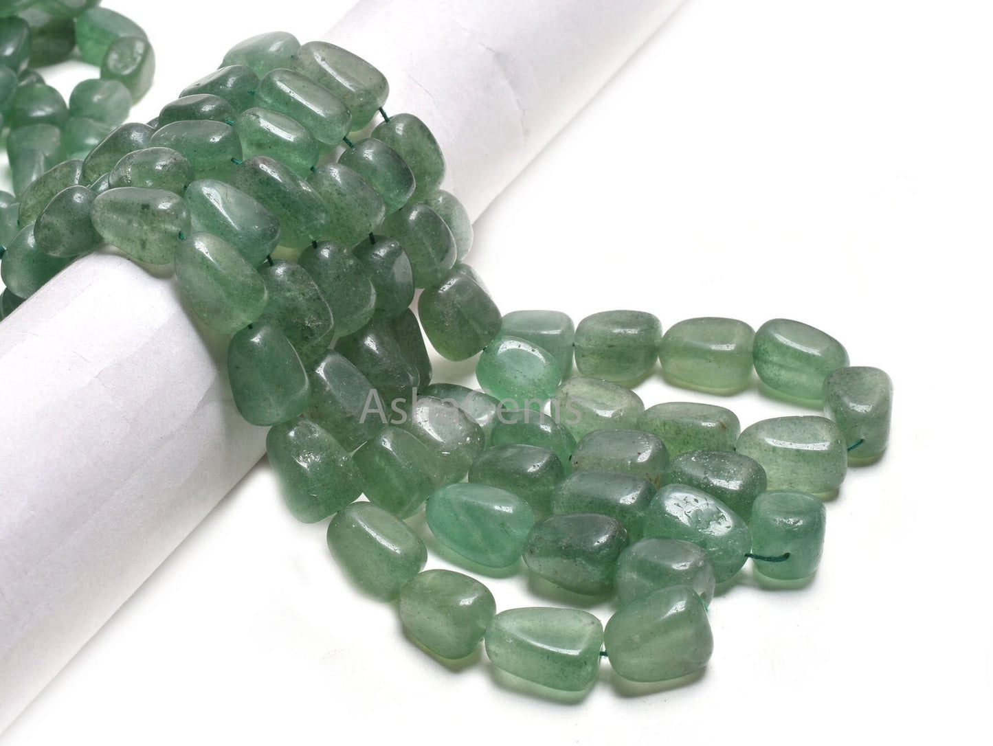 Natural Green Strawberry Quartz Smooth Nugget Shape Gemstone Beads, Strawberry Plain Uneven Big Size Nugget Tumble Bead Jewelry making Craft