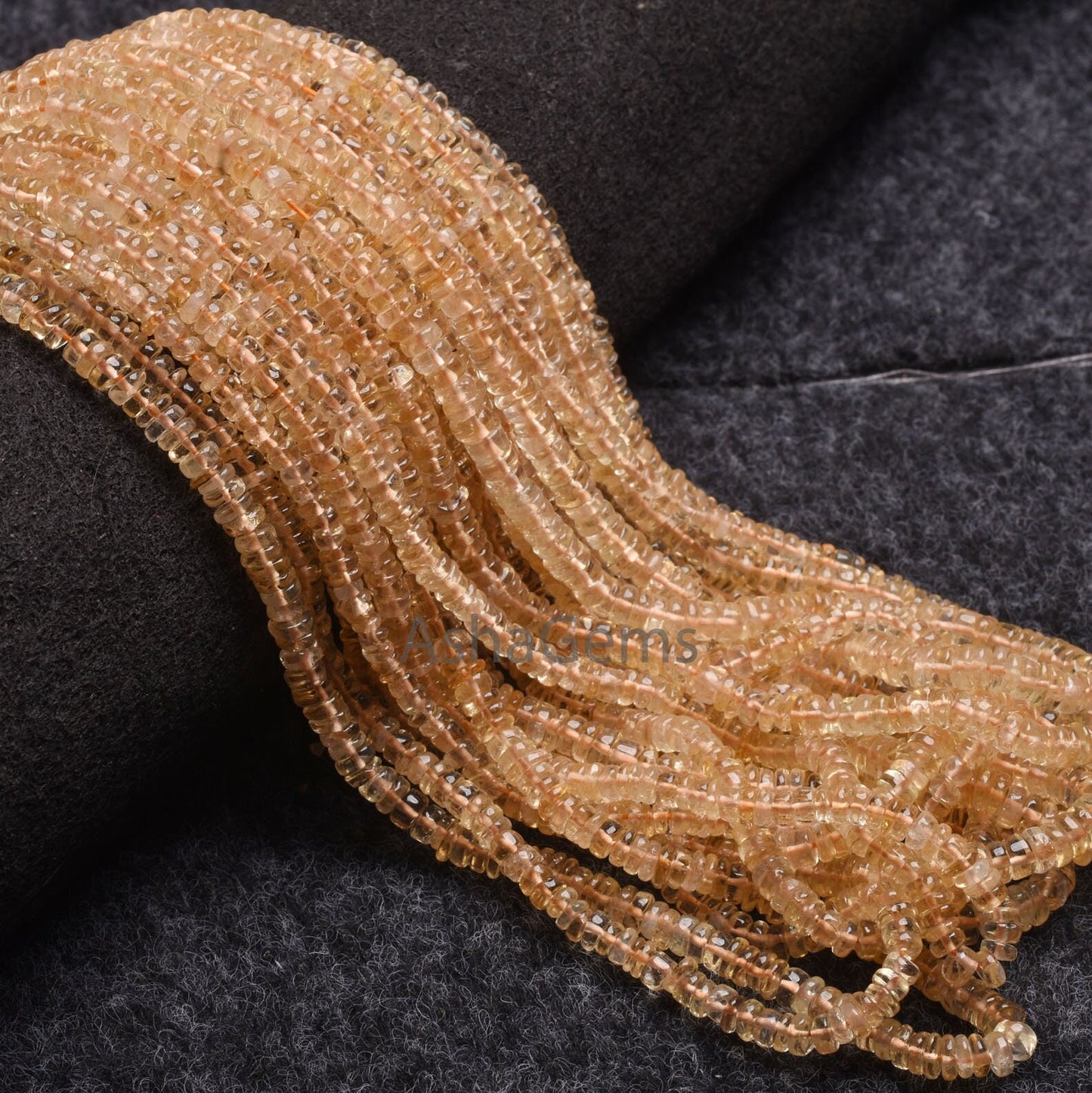 Citrine Quartz Smooth Heishi Tyre Shape Gemstone Beads, Natural Yellow Citrine Flat tyre Beads, Fine Citrine Beads For Jewelry Necklace SALE