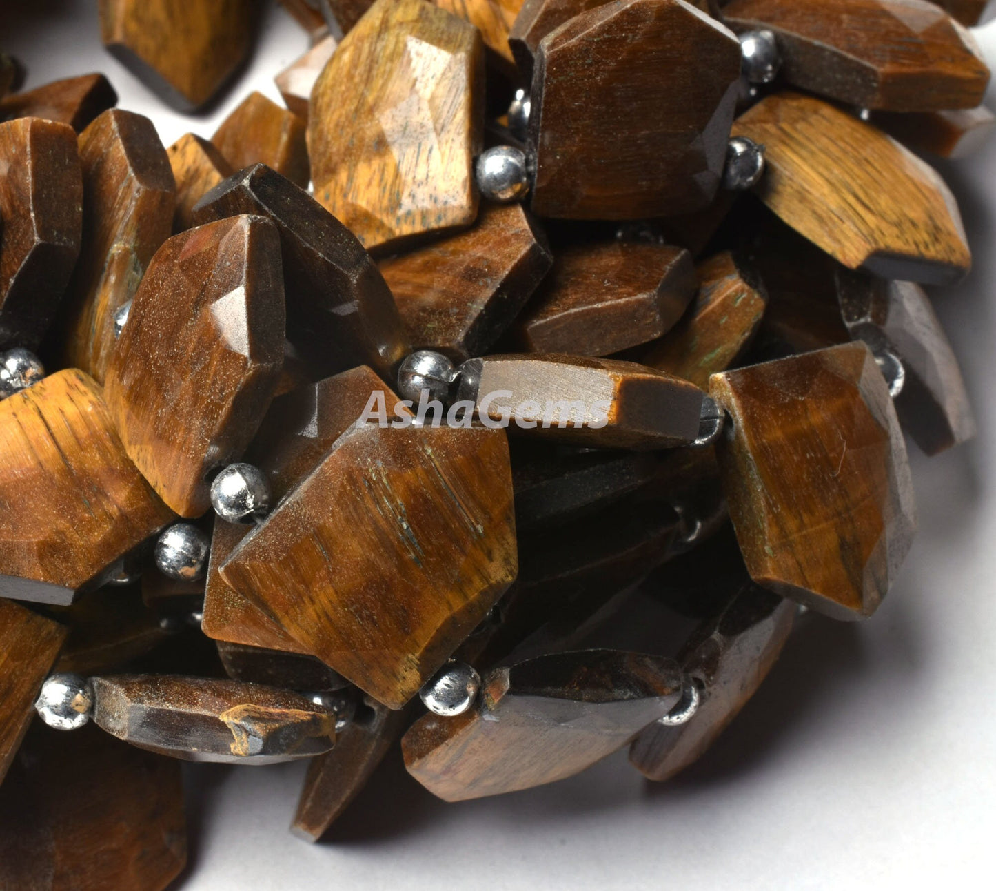 Brown Tiger Eye Faceted Fancy Shape Beads,12x15-12x17mm Natural Tiger Eye Gate Shape Beads Gemstone Briolette Tiger Eye Side Drill Bead SALE