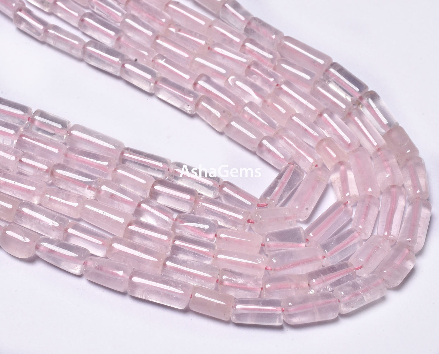 Beautiful Rose Quartz Pipe Shape Beads Natural Pink Quartz Smooth Handmade Fancy Tube Gemstone Beads Briolette Hand Cut Jewelry Beads SALE