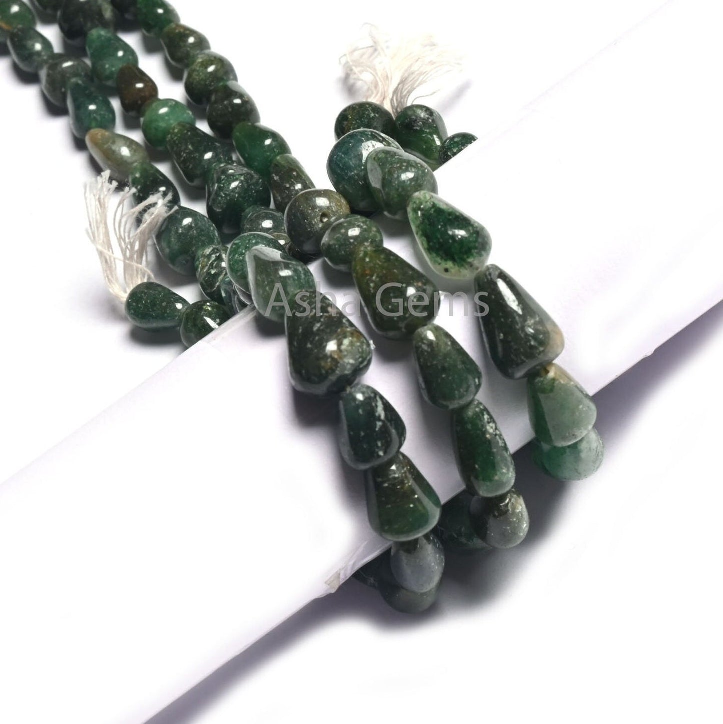 Natural Green Mica Margaj Handmade Uneven Drops Straight Drill Beads,13" Mica Teardrop smooth Gemstone Loose Beads, Margaj Bead Jewelry SALE