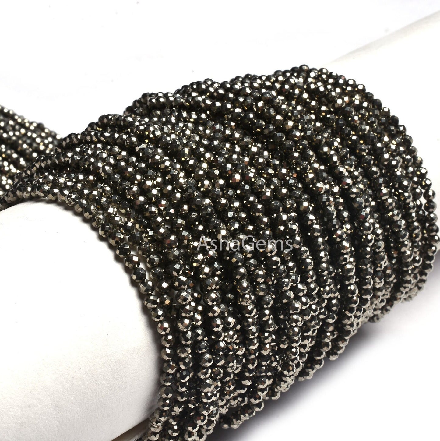 Beautiful Natural Pyrite Micro Cut Rondelle Faceted Gemstone Beads 3 mm AAA Quality Copper Pyrite machine Cut Rondelle Beads Crafts Jewelry
