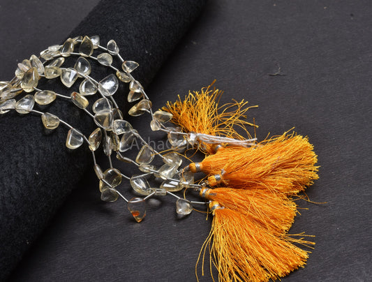 Citrine Quartz Smooth Fancy Shape Gemstone Beads,7" Strand Citrine Plain Mango Shape Beads, Citrine Loose Beads For Jewelry Handicraft SALE