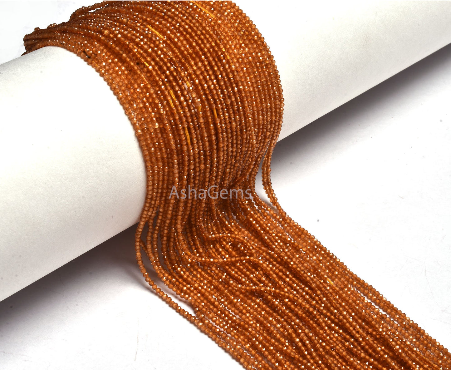 Rare Spessartite garnet Micro Faceted Rondelle Gemstone Beads,1.6 mm Fanta Garnet Machine Cut Bead,13" AAA Orange Garnet Beads For Necklace