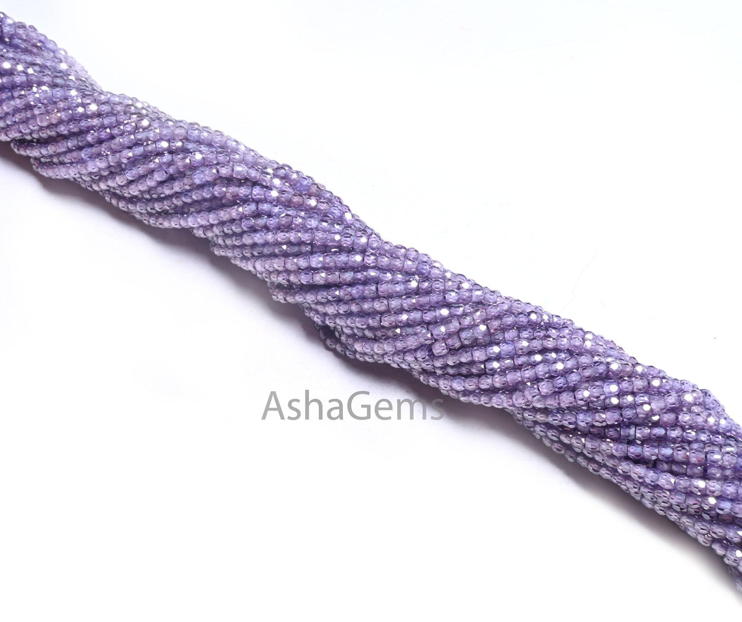 2.4 mm Beautiful Purple Blue Zircon Micro Cut Gemstone Beads, AAA Light Purple Cubic Zircon faceted Rondelle Beads Jewelry Making Craft SALE