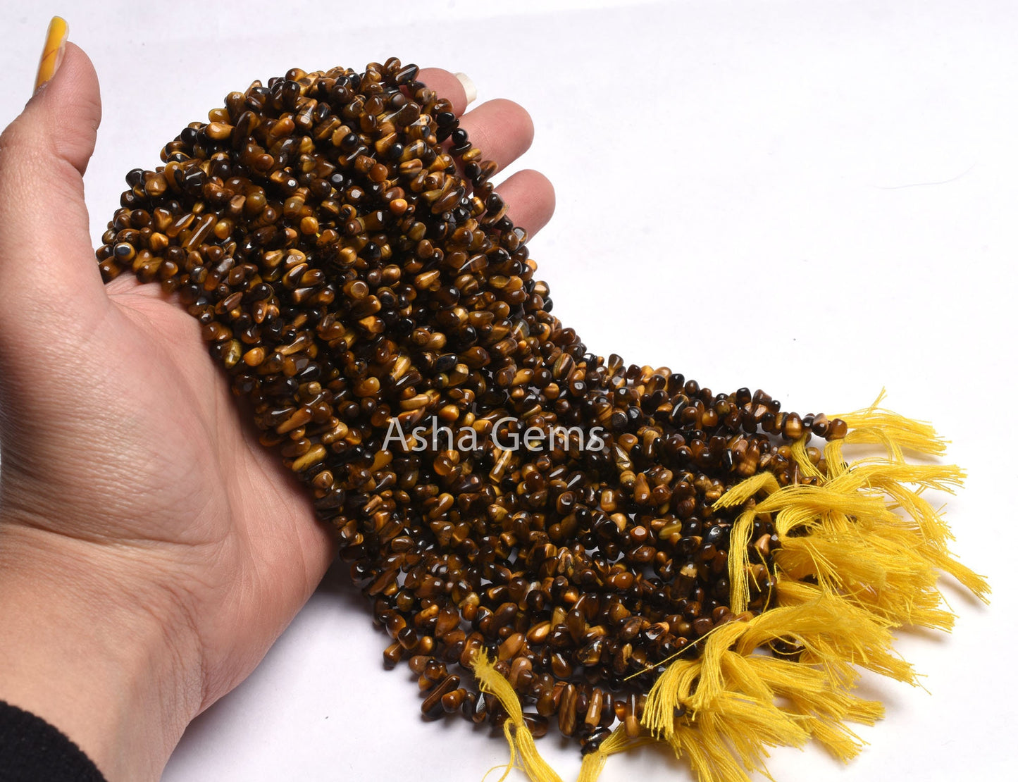 13" Strand Natural Tiger Eye Teardrop Beads, Shaded Brown-Yellow Tiger Eye Smooth Drop Handmade Beads,3.5-8mm Uneven Drops Bead Jewelry SALE