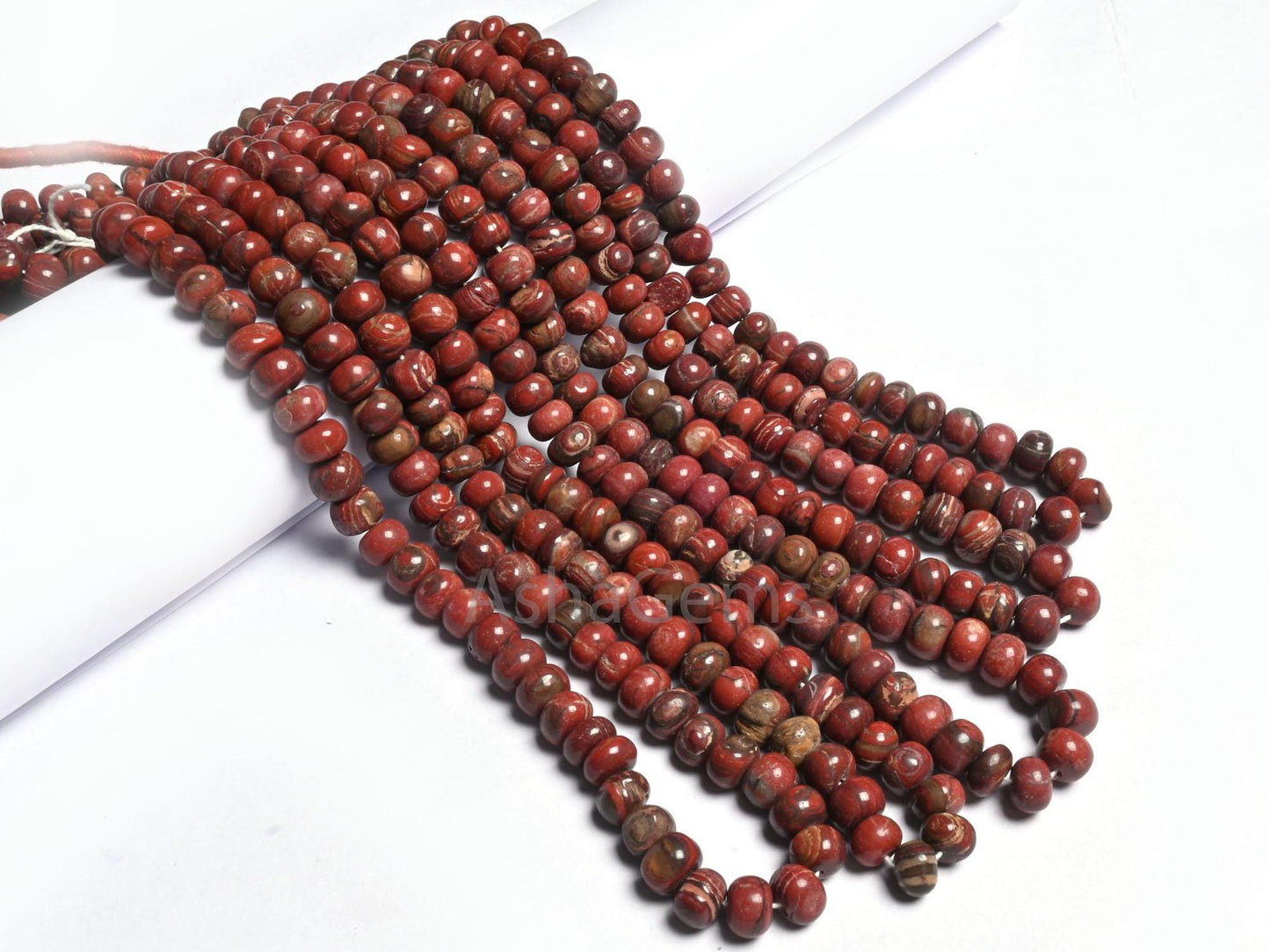 Natural Red Jasper Smooth Rondelle Shape Gemstone Beads,8-9 mm Fine Blood jasper Plain Handmade Beads, Shaded jasper Beads Necklace Jewelry