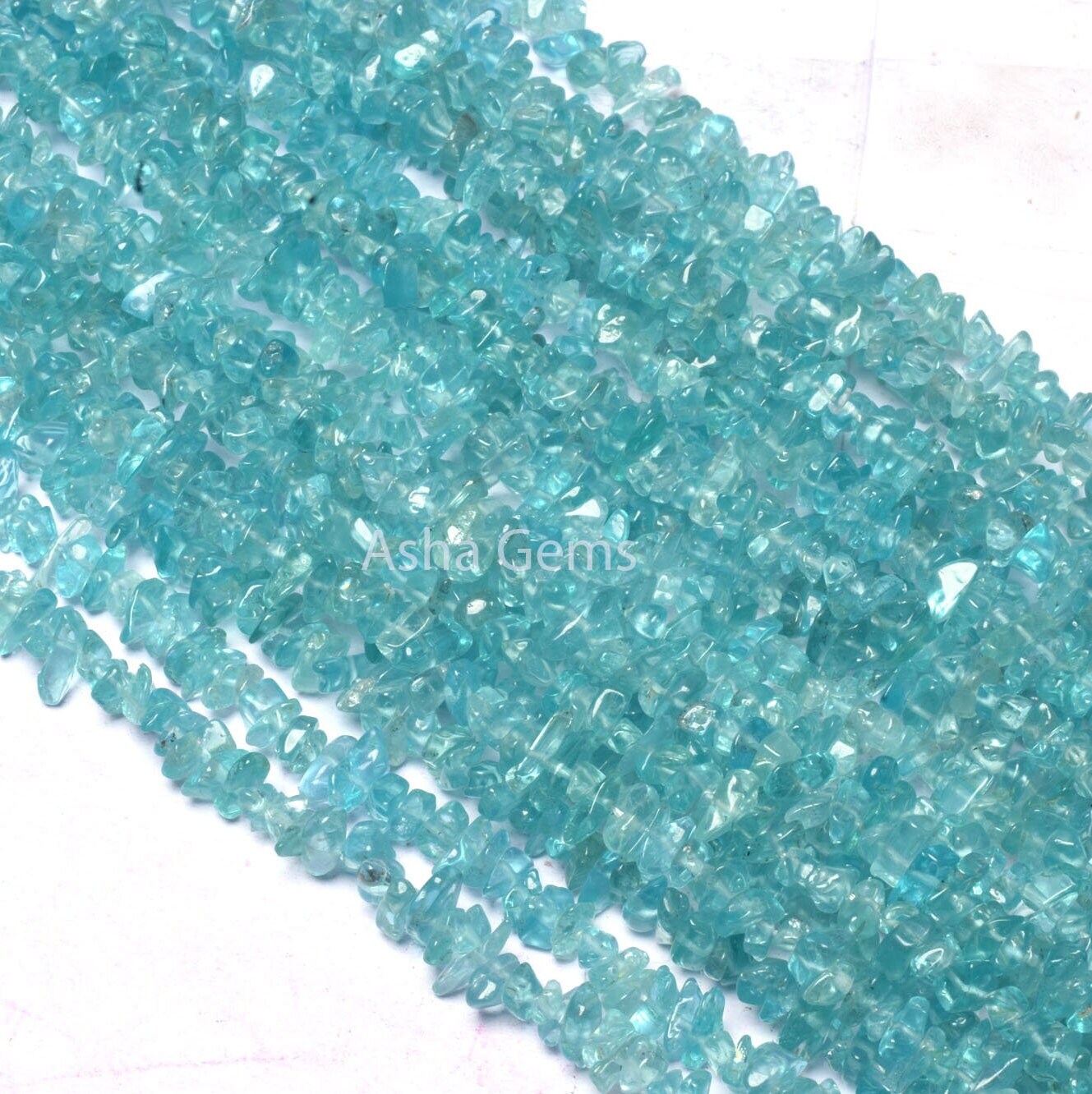 AAA Quality Apatite smooth Uncut Chip Beads Gemstone, 34"strand natural sky Blue Apatite raw Rough Beads, blue Apatite Beads Jewelry SALE