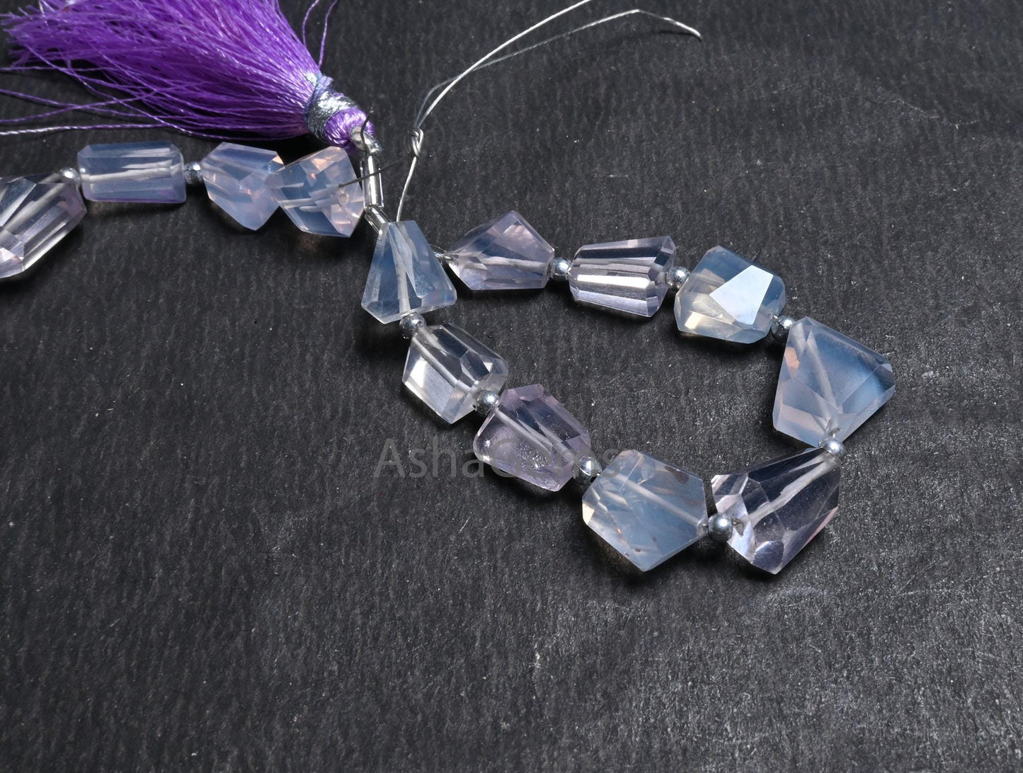 Lavender Quartz Faceted Nugget Shape Gemstone Beads, Fine Rare Purple Lavender Quartz Beads, faceted Nugget Beads Jewelry Handicrafts SALE (AG 18637)