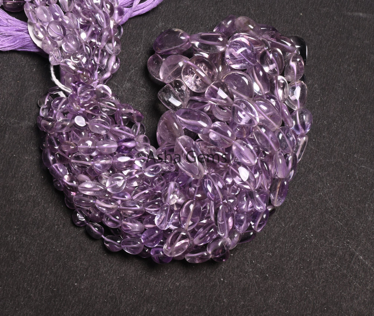 AAA Quality Pink Amethyst Smooth Nugget Gemstone Loose Bead, Natural Amethyst Tumble Handmade Straight Drill Amethyst Bead Necklace Jewelry