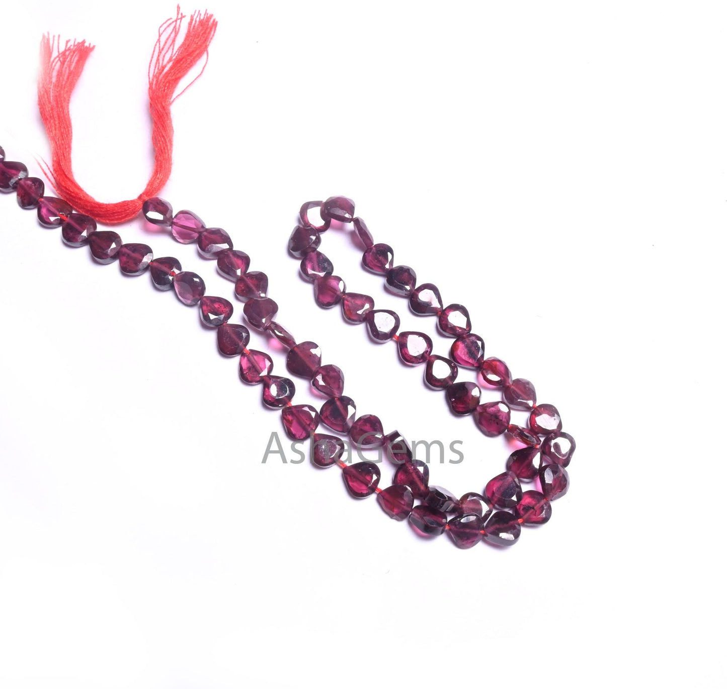 Beautiful Red Garnet Faceted Heart Shape Gemstone Beads,13" Natural Garnet Straight Drill Tiny Heart Flat Briolette Garnet Bead Jewelry SALE (AG 18712 )