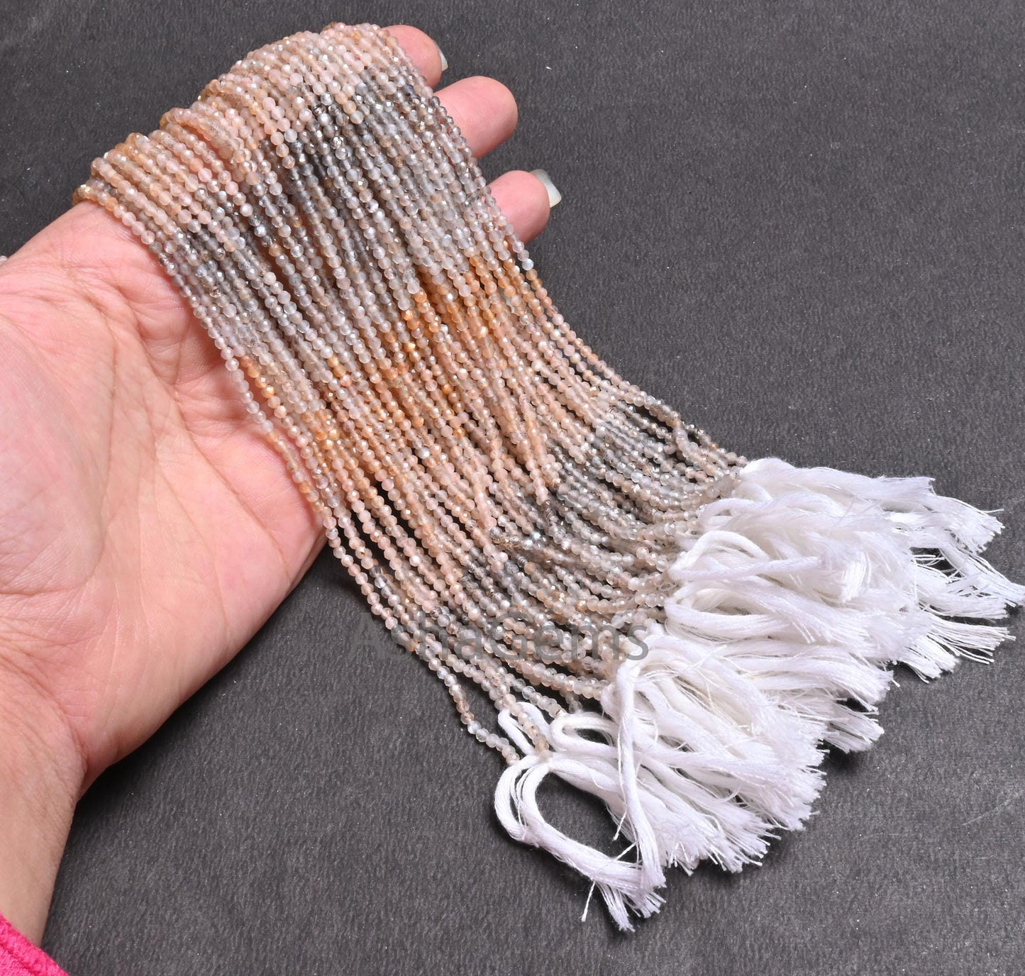 AAA Quality Multi Moonstone micro cut rondelle Gemstone Tiny beads,2.4mm Multi Shaded Moonstone machine Cut faceted Beads Jewelry Craft SALE