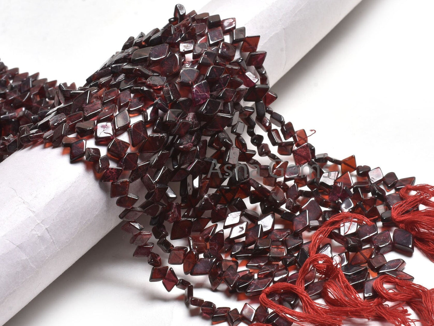 Beautiful Garnet smooth Rhombus Gemstone Beads, natural Red Garnet Plain Handmade Fancy Shape Center Drill Beads, Fine garnet Beads Jewelry