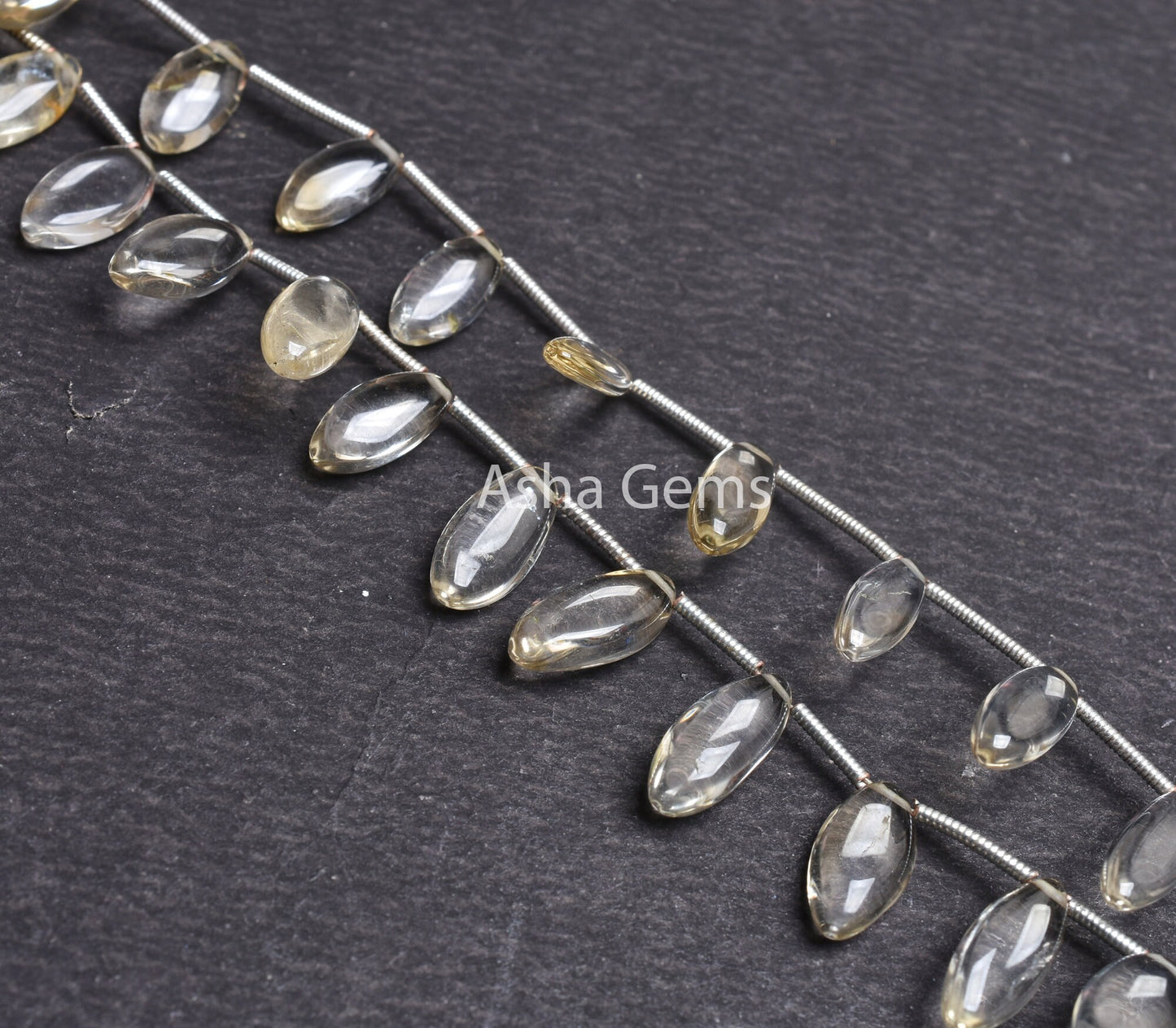 Natural Citrine Smooth Marquise Shape gemstone Beads,6.5"Strand Citrine Handmade Marquise Side Drill Beads, Citrine Beads Jewelry Craft SALE