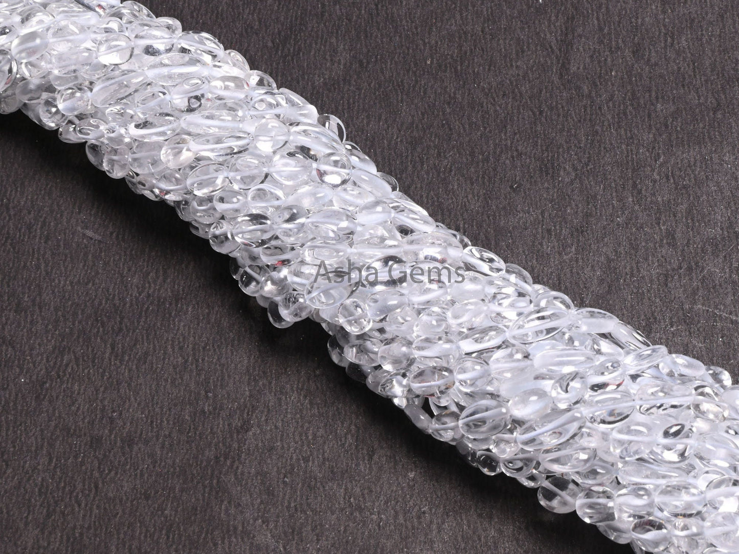 Beautiful Clear Crystal Quartz Smooth Nugget Shape Beads,12.5"Strand Natural White Crystal Plain Handmade Uneven Tumble Beads Jewelry Crafts