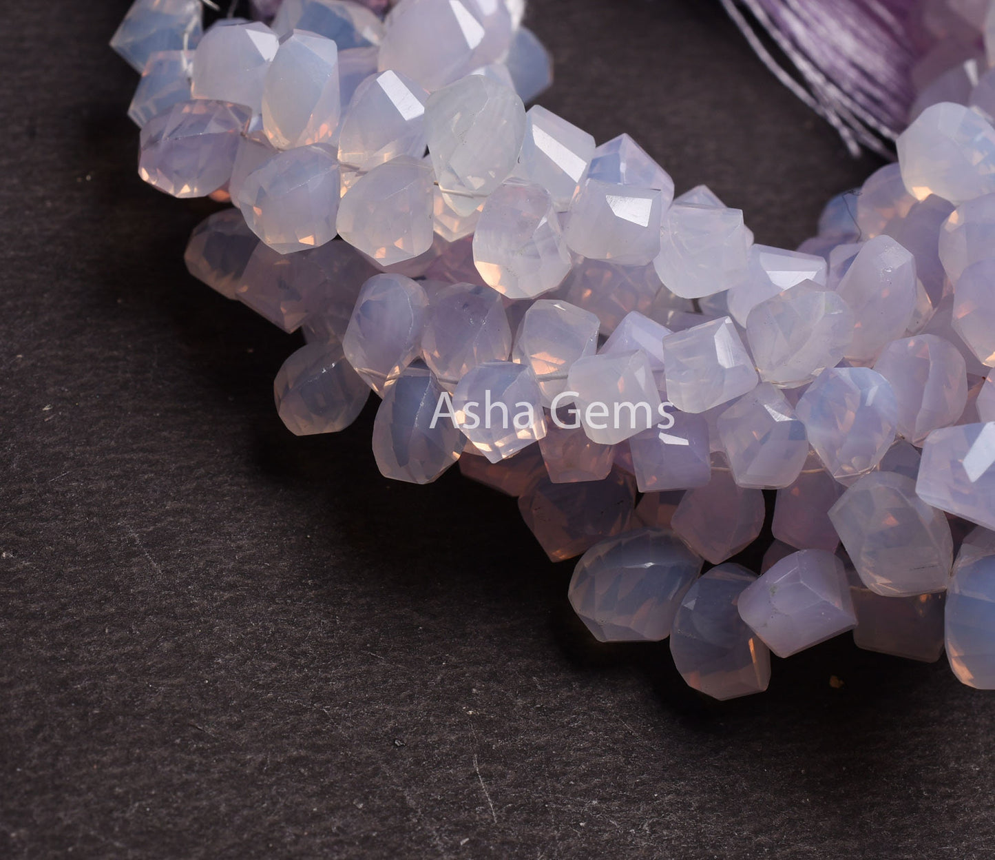 Lavender Quartz Fancy Twisted Drop Beads,8"Strand Purple Lavender Quartz Faceted Teardrop Gemstone Briolette Bead, Lavender Quartz Bead SALE