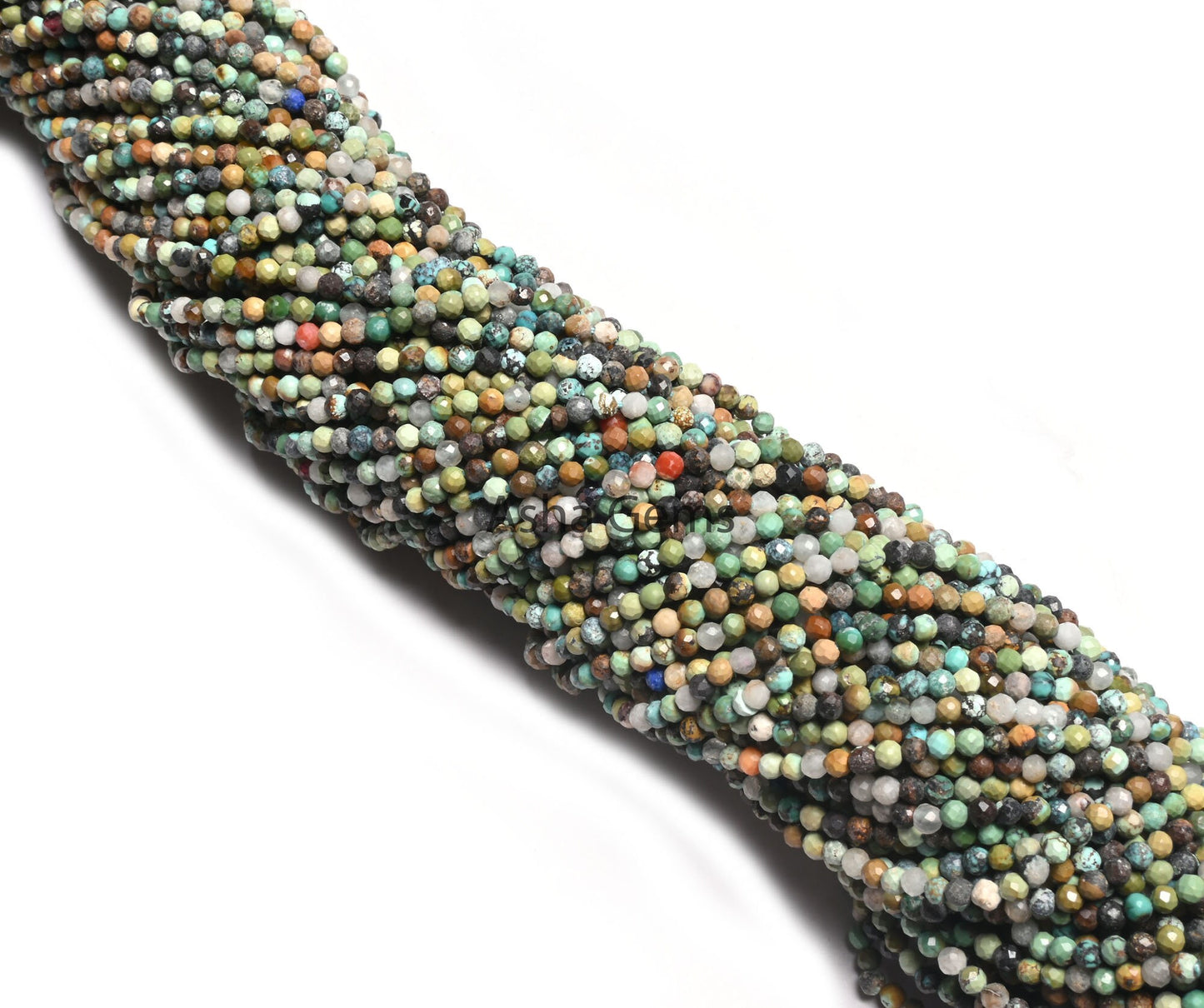 Natural Tibetan Turquoise Faceted Gemstone Beads,2.4mm Shaded Tibetan Blue Turquoise Micro Cut Rondelle Tiny Bead,13" Turquoise Bead Jewelry