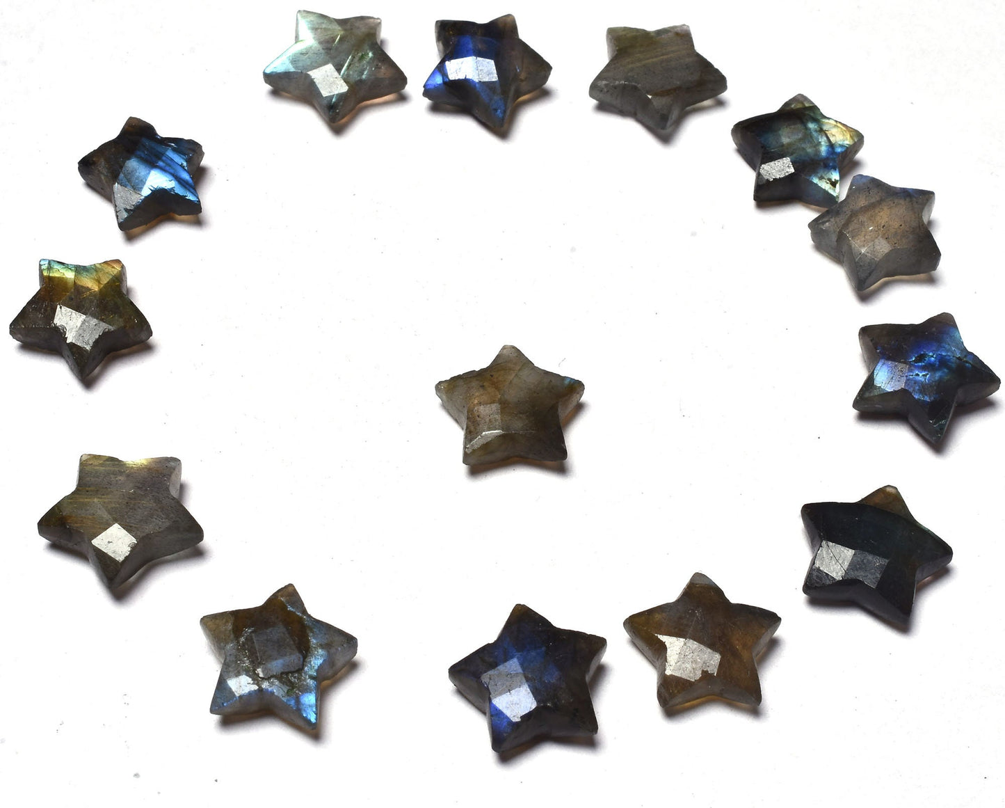 3,5,10 Pc Flashy Labradorite Carved Star Briolette,11-12 mm Black Rainbow Carving Star Gemstone Multi Fire labradorite Jewelry Making Crafts
