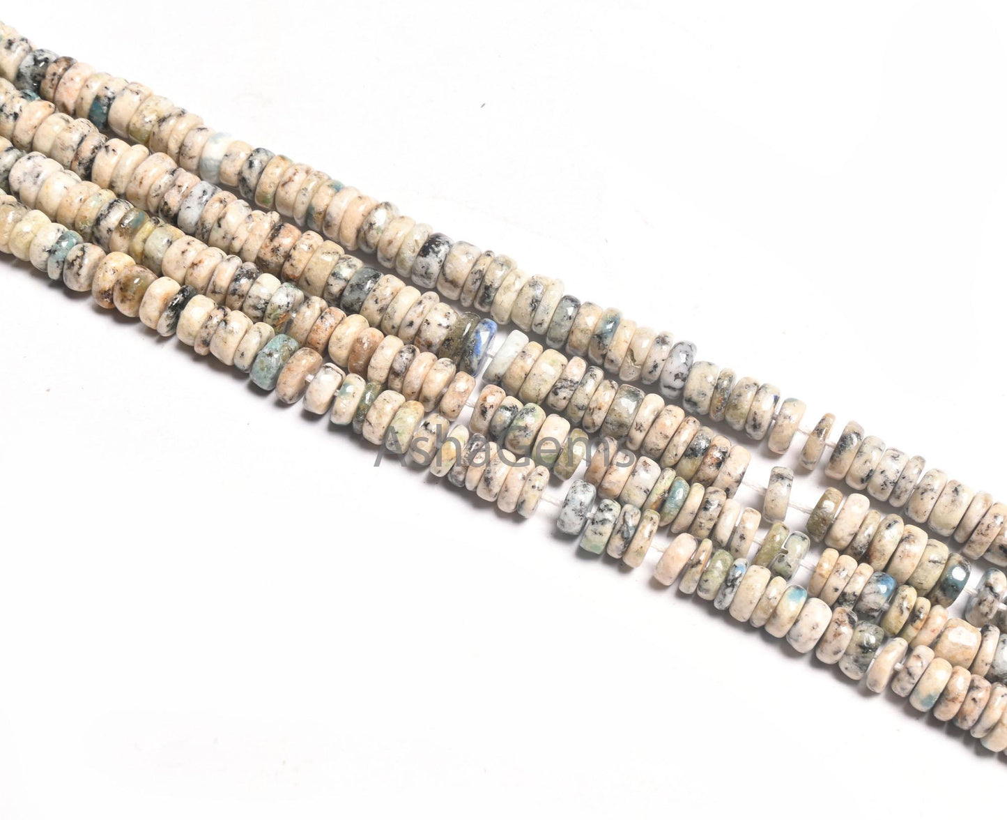 Natural K2 Jasper Smooth Heishi Tyre Shape Gemstone Beads,16" Pakistani Jasper Plain Flat Wheel Handmade Jasper Beads For Jewelry Craft SALE
