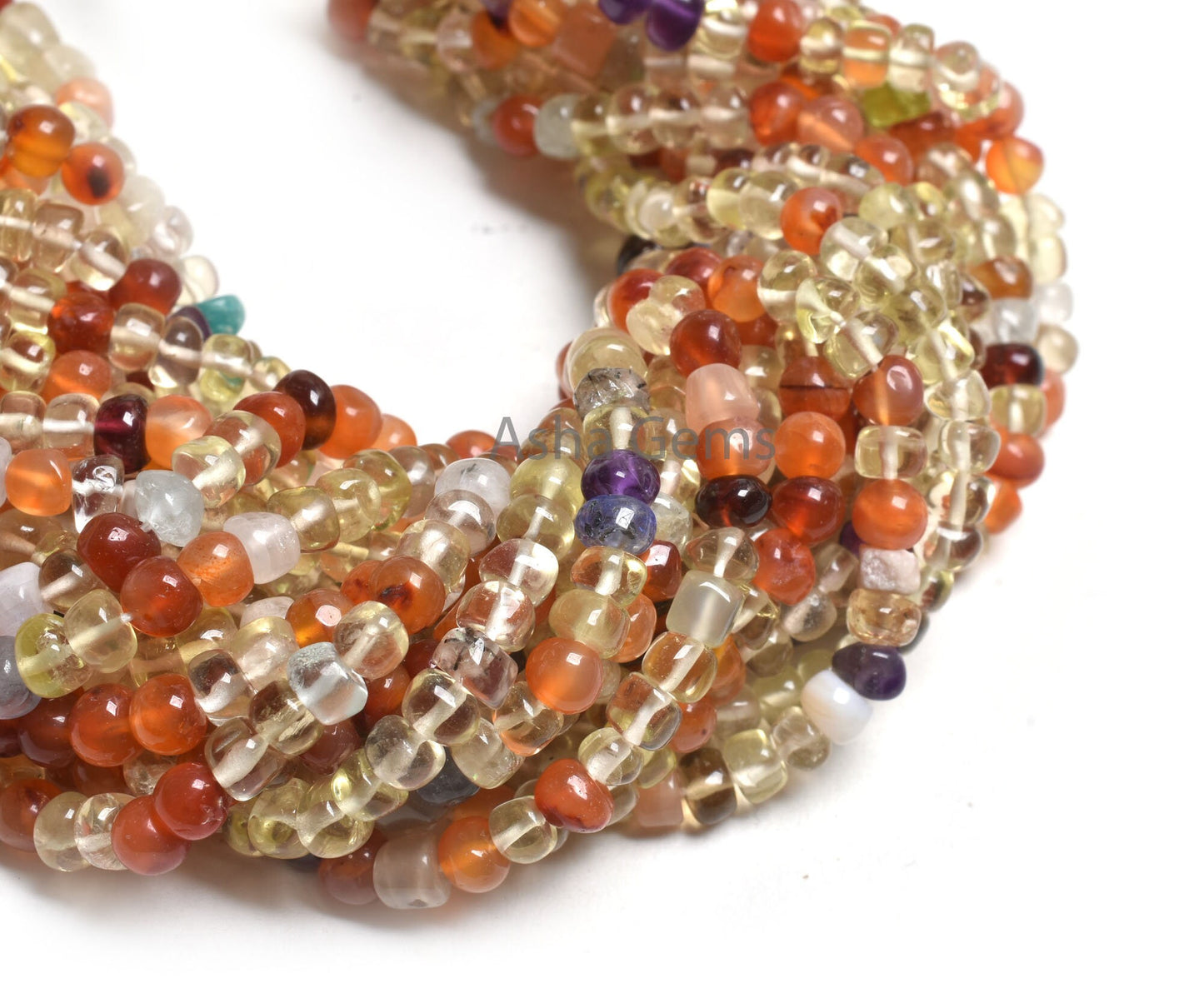 Beautiful Multi Color Disco Smooth Rondelle Gemstone Beads,16"Mix Color Stone Plain Handmade Beads, Colorful Beads Jewelry Making Craft SALE