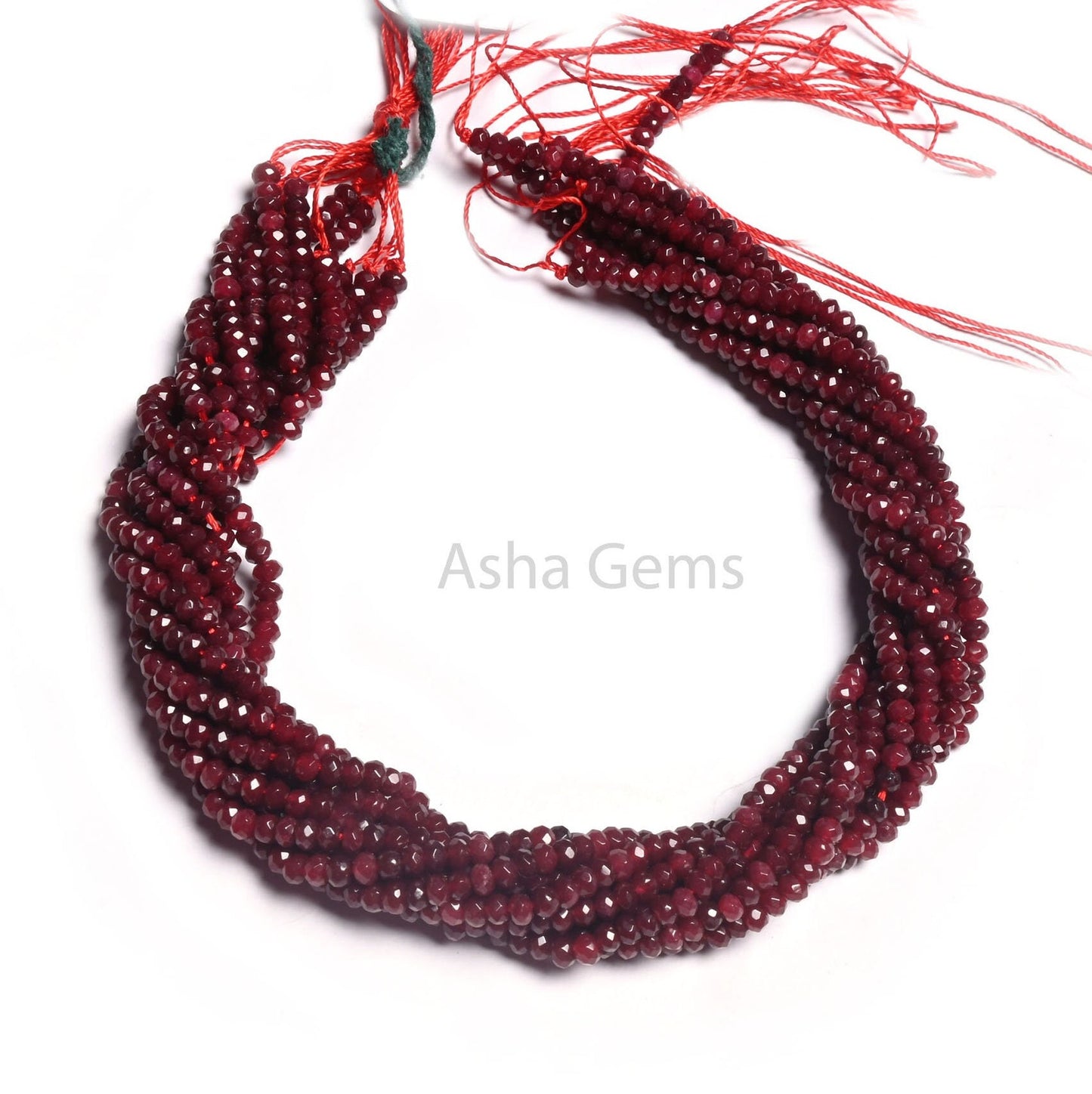 Beautiful Red Jade Quartz Faceted Gemstone Beads,4.5 mm Fine Red Jade Machine Cut Rondelle Beads, Jade Quartz Bead Jewelry Making Craft SALE
